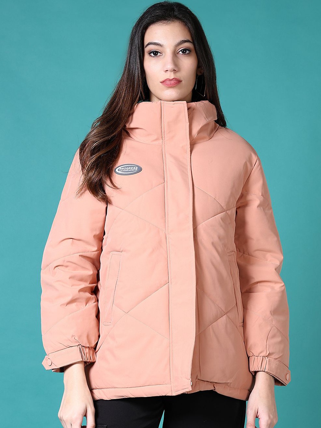 

V-Mart Women Padded Jacket, Peach