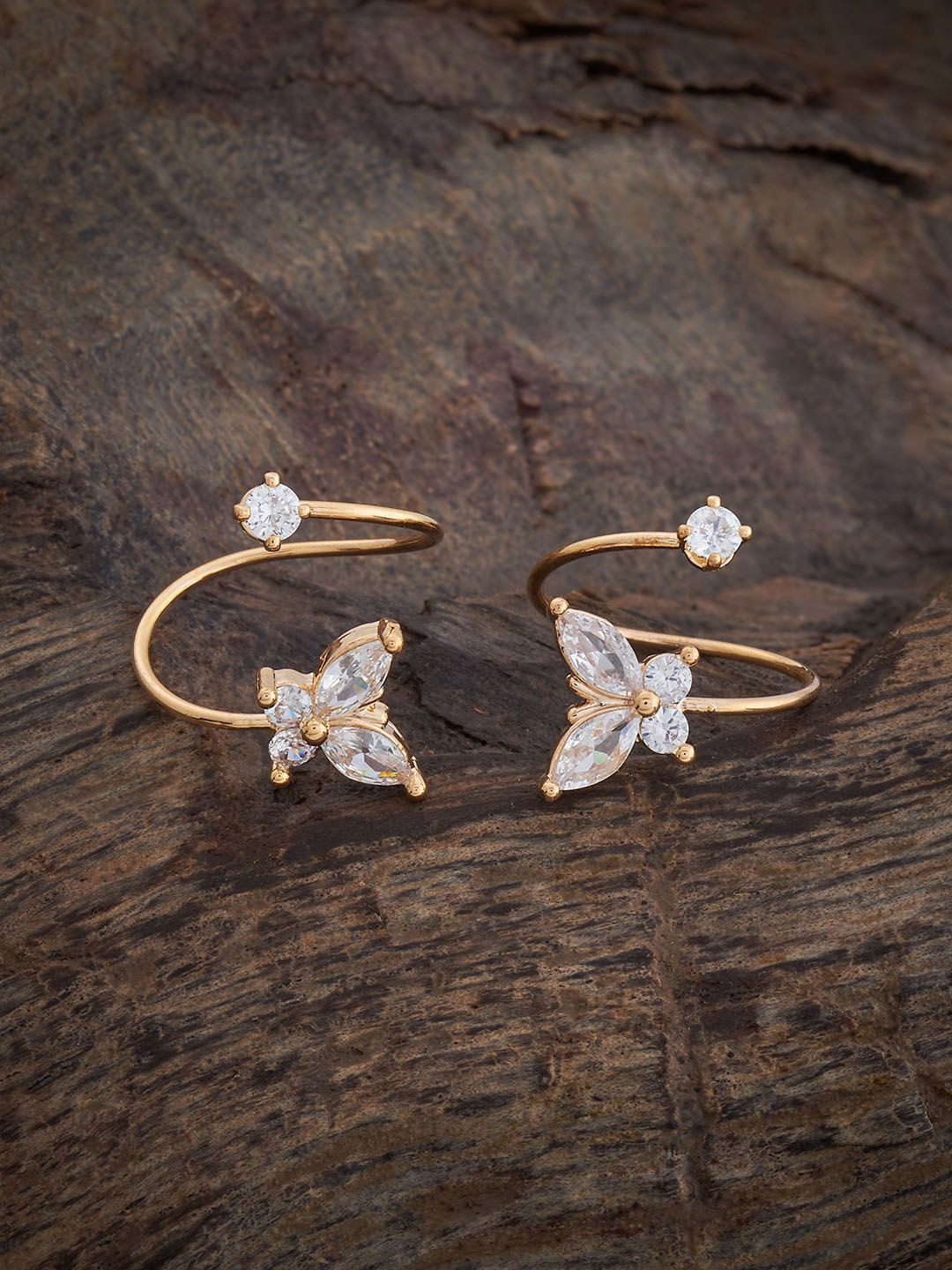 

Kushal's Fashion Jewellery Gold-Plated Cubic Zirconia Toe Rings