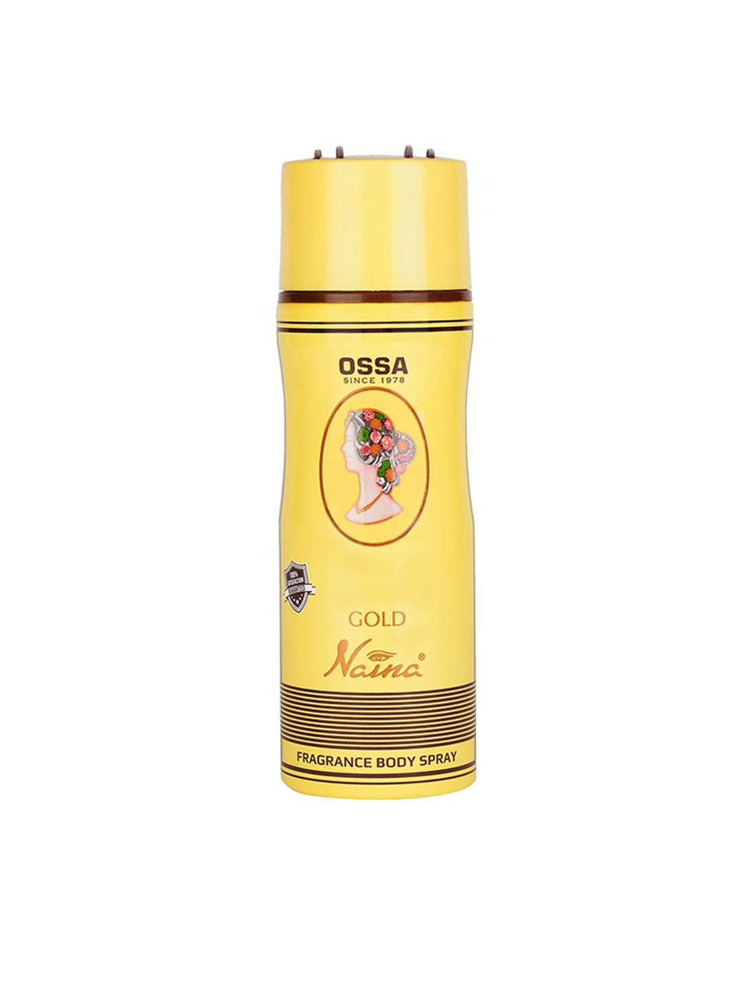 

Ossa Gold Naina Long Lasting Odour Control Body Spray Deodorant- 200 ml, Yellow