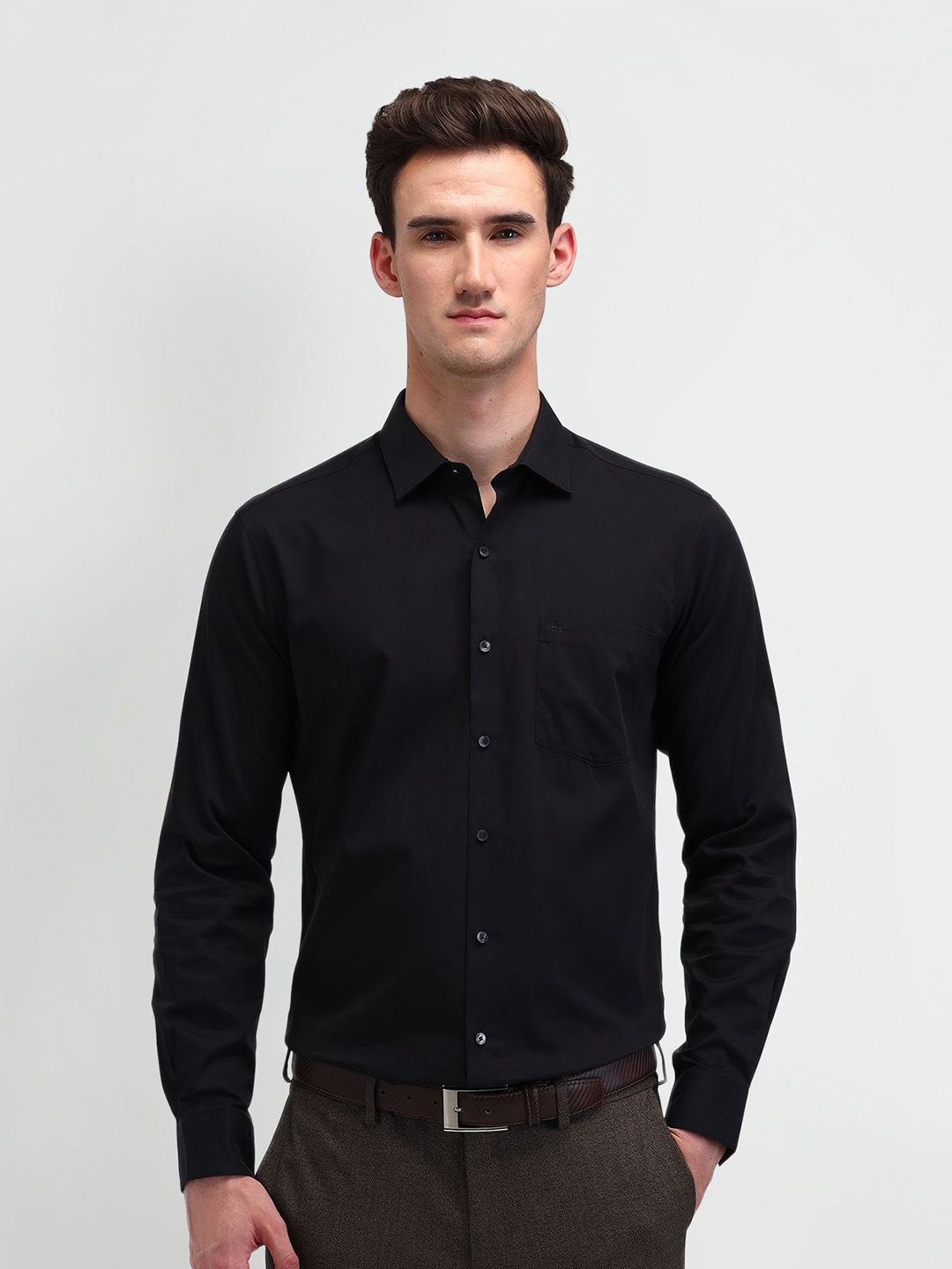 

Arrow Men Classic Opaque Formal Shirt, Black