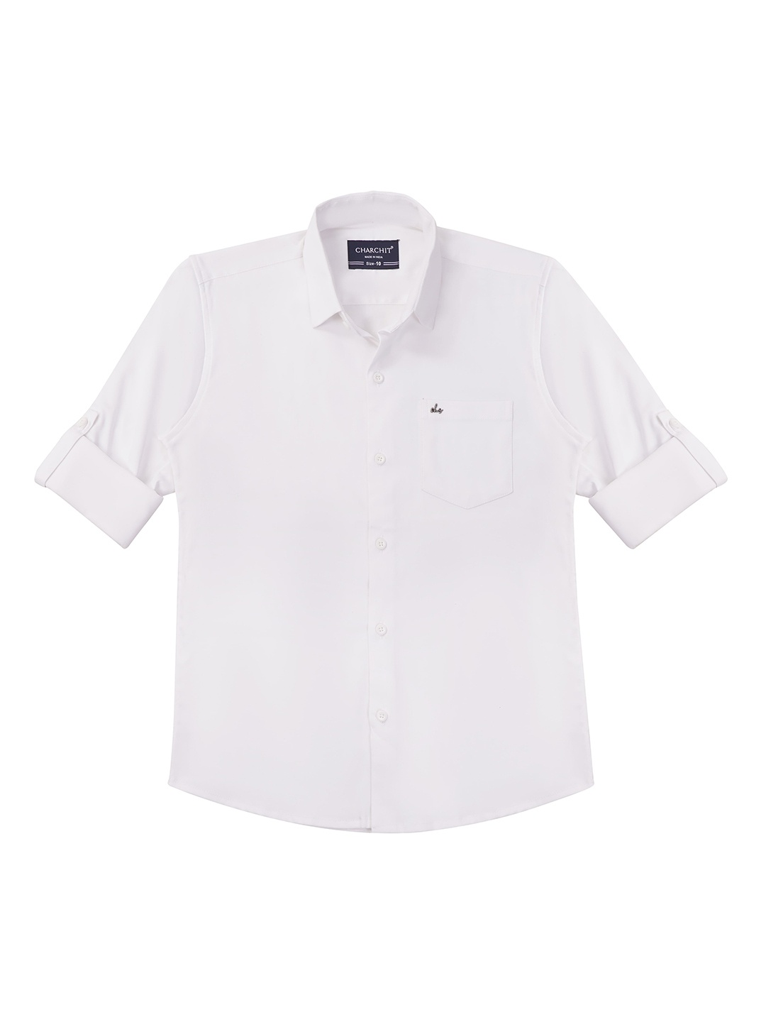 

CHARCHIT Boys Comfort Opaque Casual Shirt, White