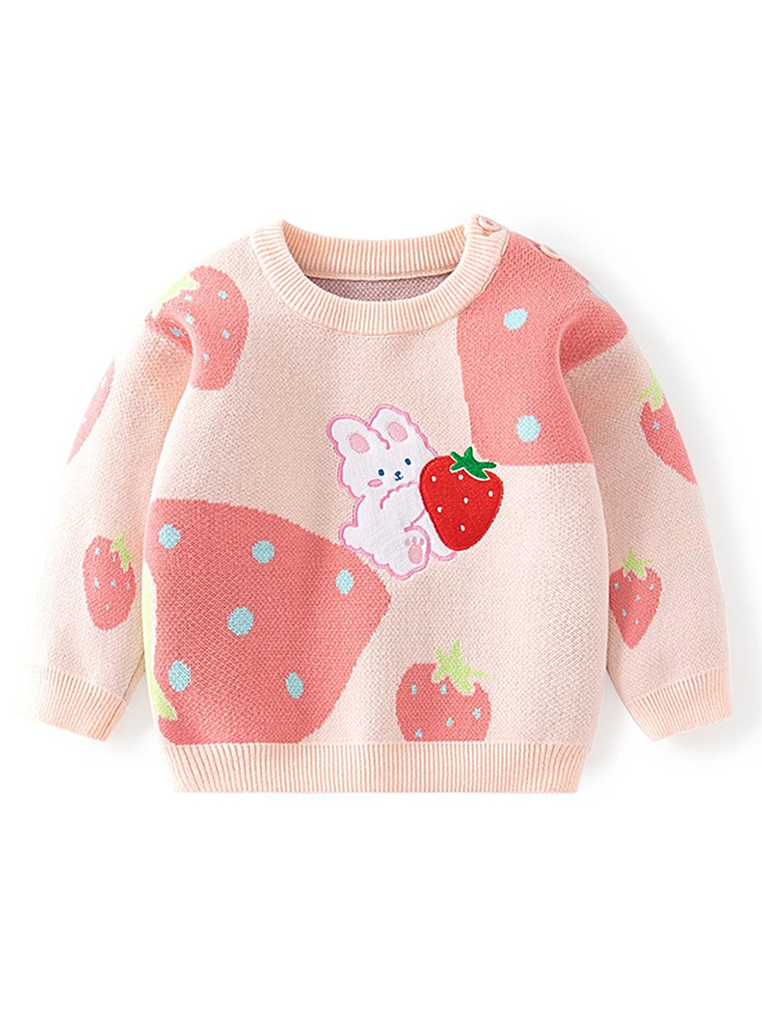 

LULU & SKY Girls Printed Pullover, Pink