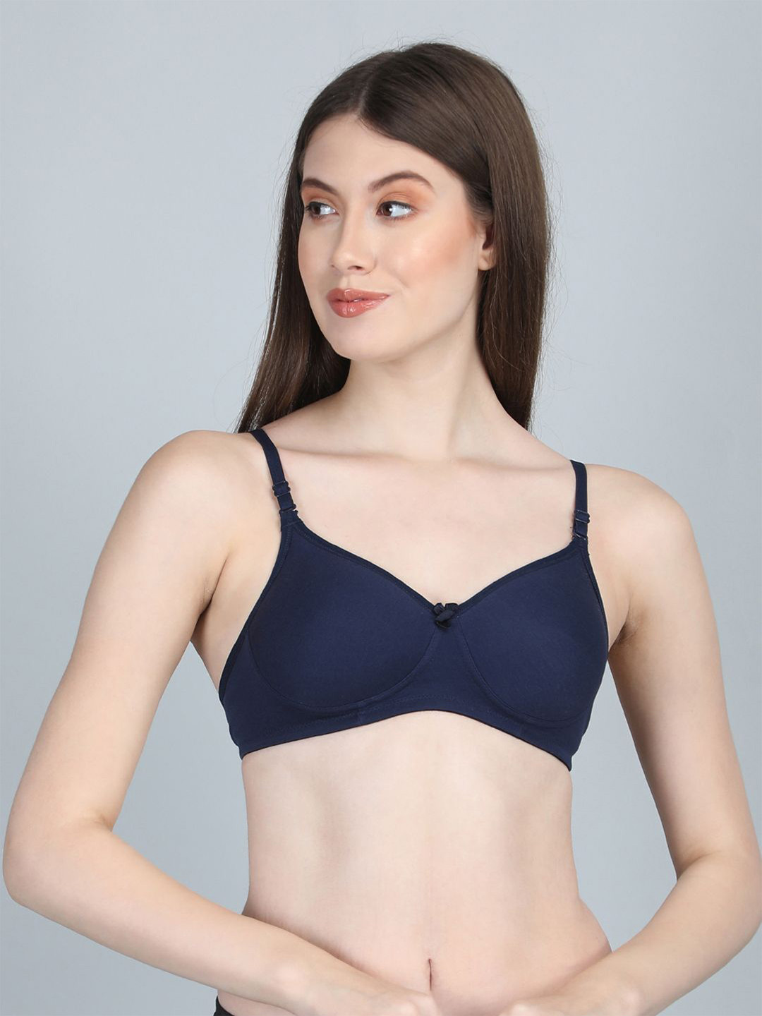 

Nakshu Women Full Coverage Lightly Padded Bra, Navy blue