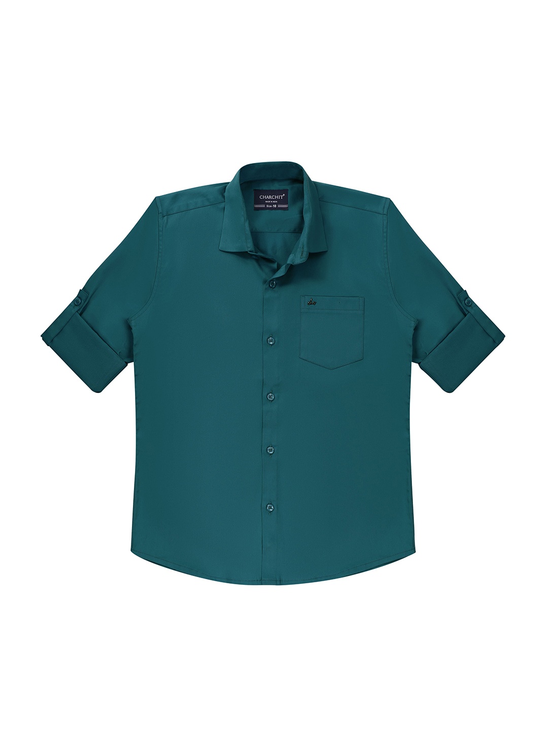 

CHARCHIT Boys Comfort Opaque Casual Shirt, Green