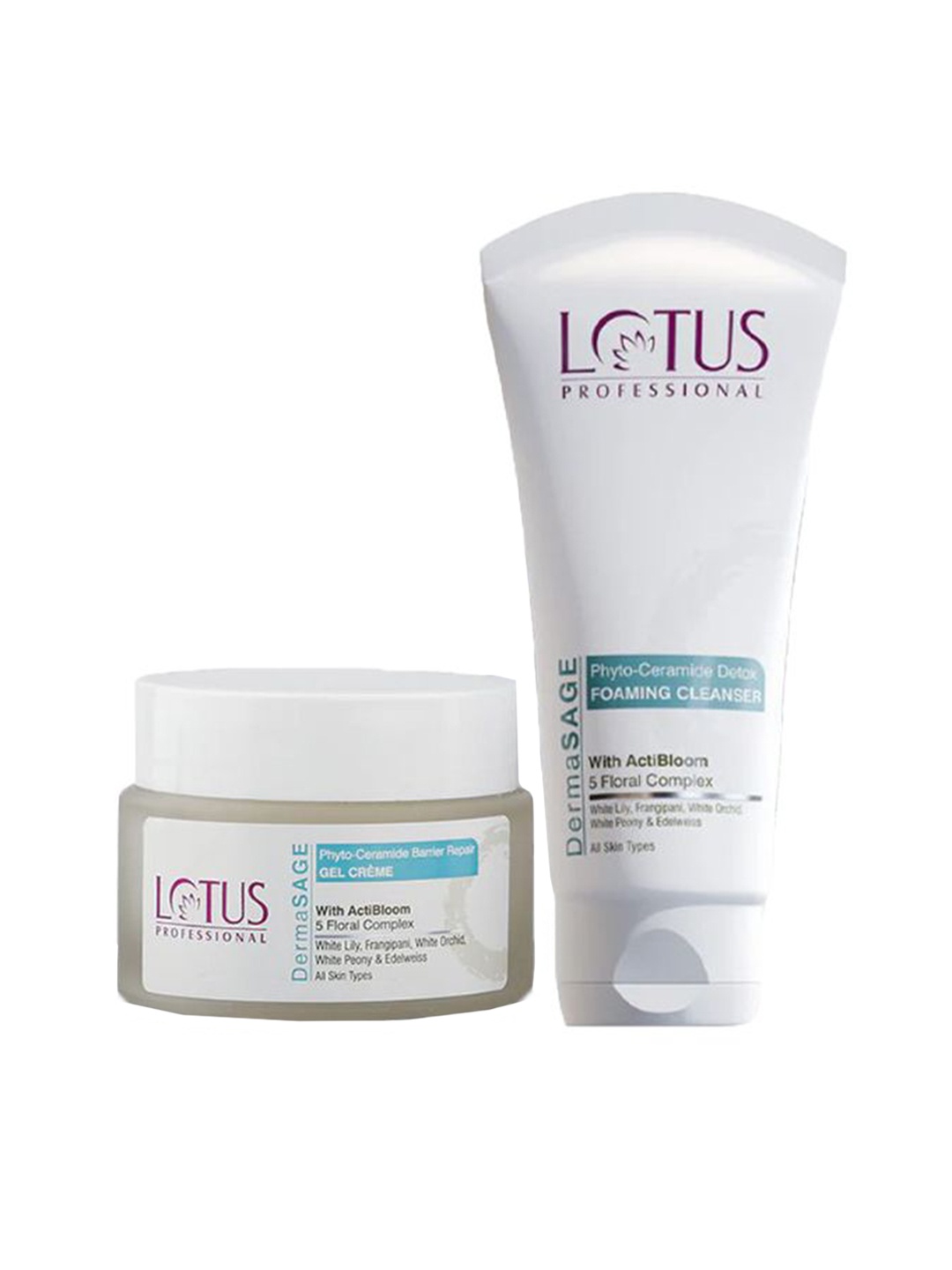 

Lotus Professional Set Of 2 Dermasage Gel Cream - 50 g & Foaming Cleanser - 100 g, Blue