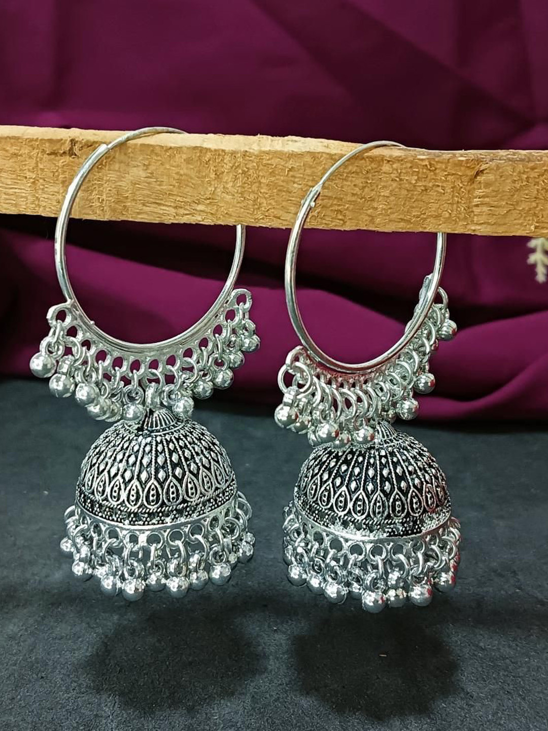 

Efulgenz Rhodium-Plated Contemporary Hoop Earrings, Silver