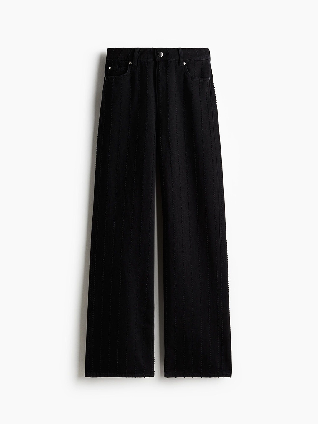 

H&M Crease-Leg Jeans, Black