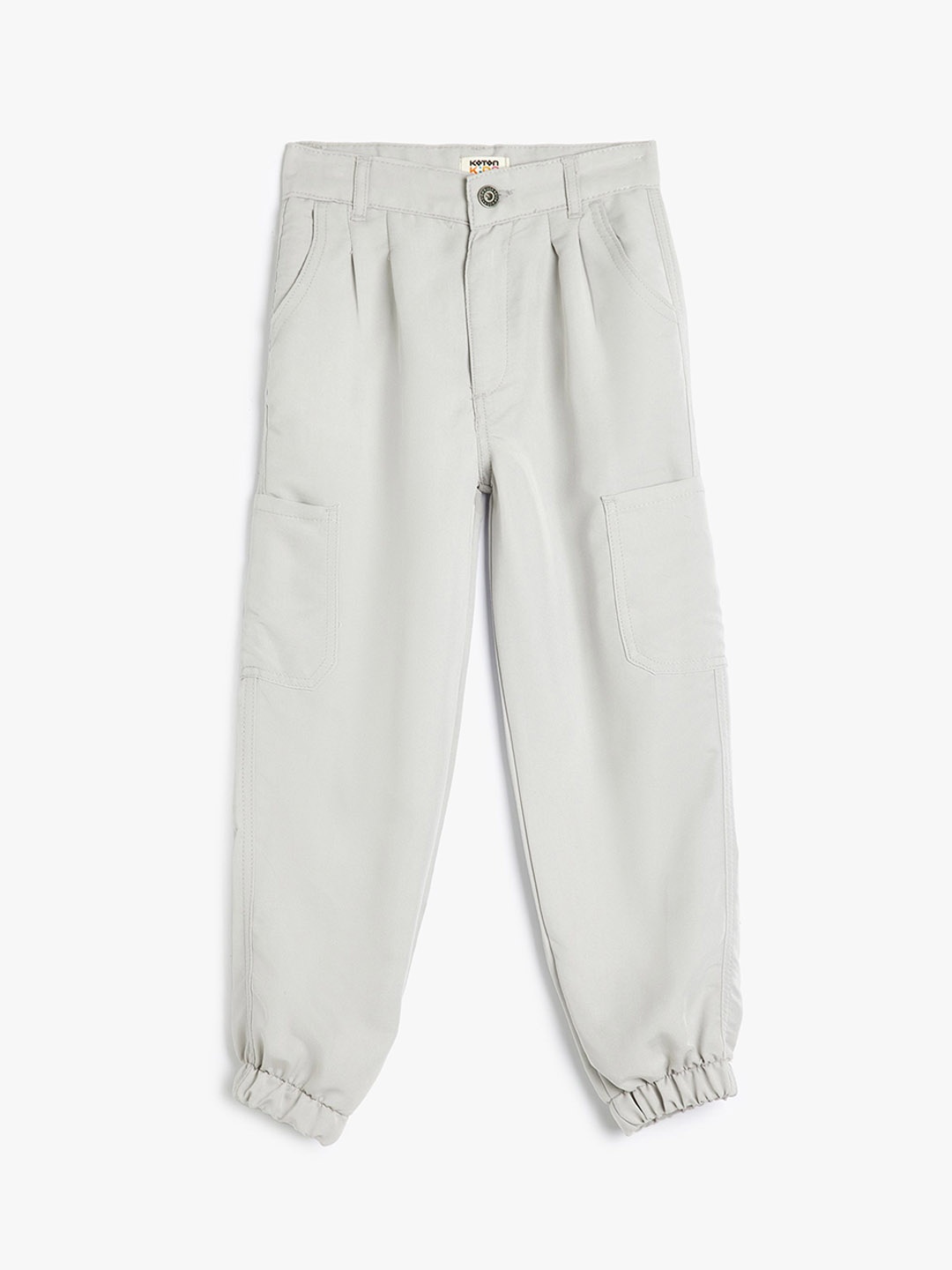 

Koton Girls Regular Fit Mid-Rise Joggers Trousers, Grey