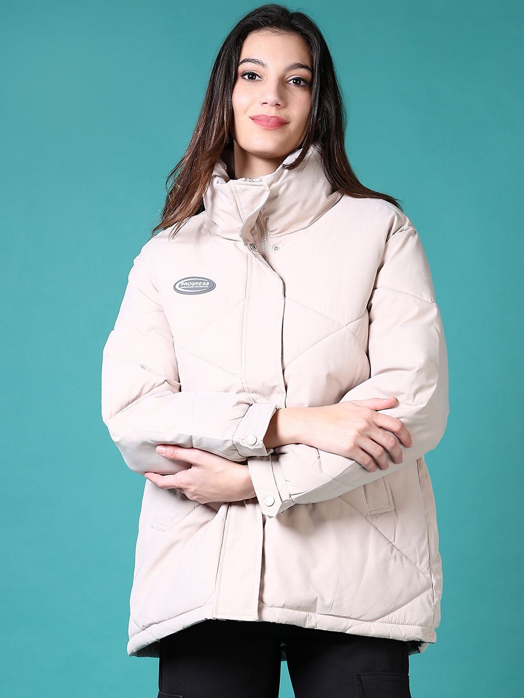 

V-Mart Women Padded Jacket, Beige