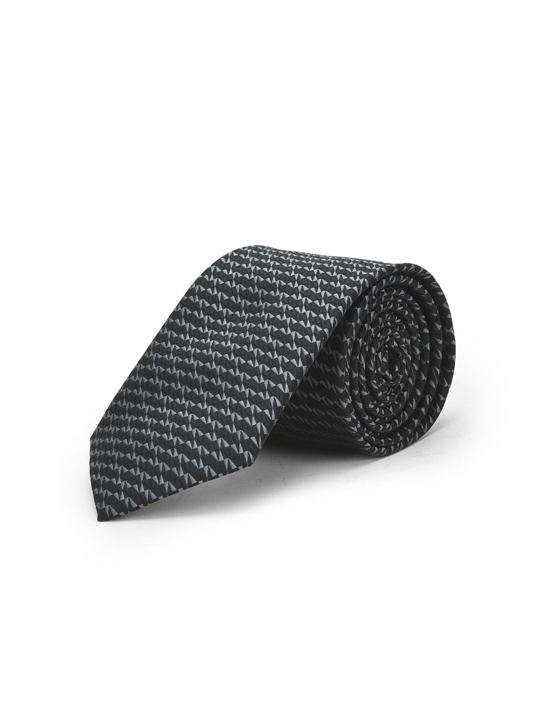 

Cazzano Men Woven Design Broad Tie, Grey