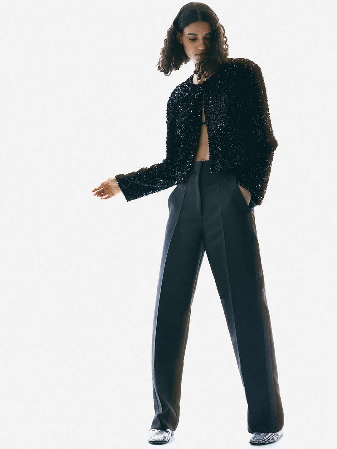 

H&M Sequined Jacket, Black