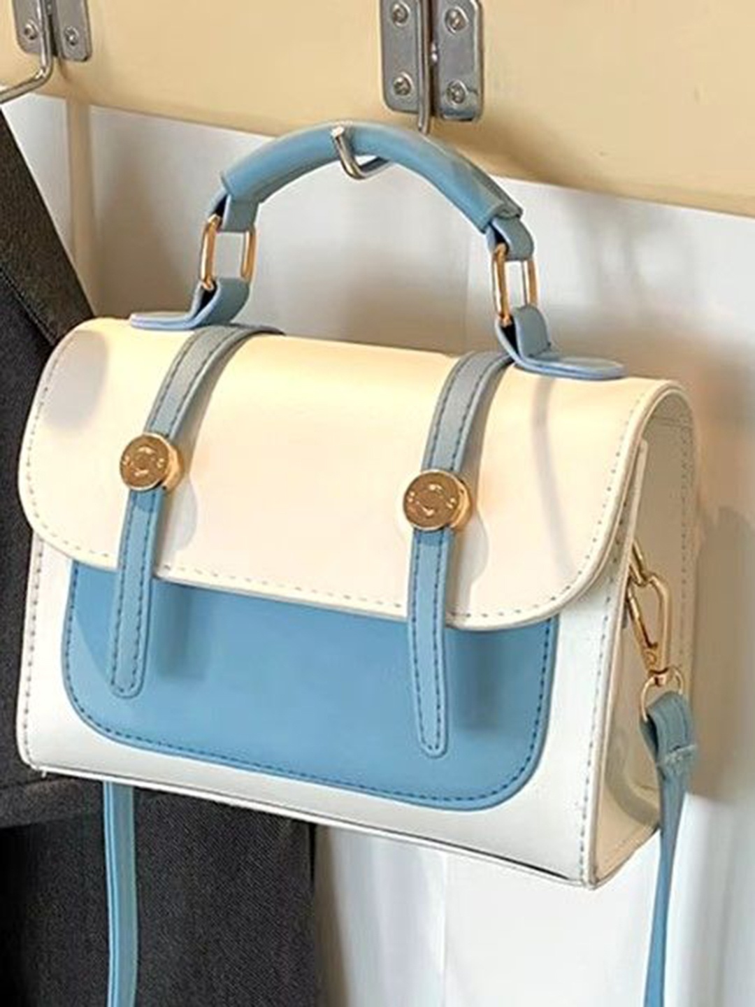 

StyleCast Swagger Handheld Bag with Applique, White