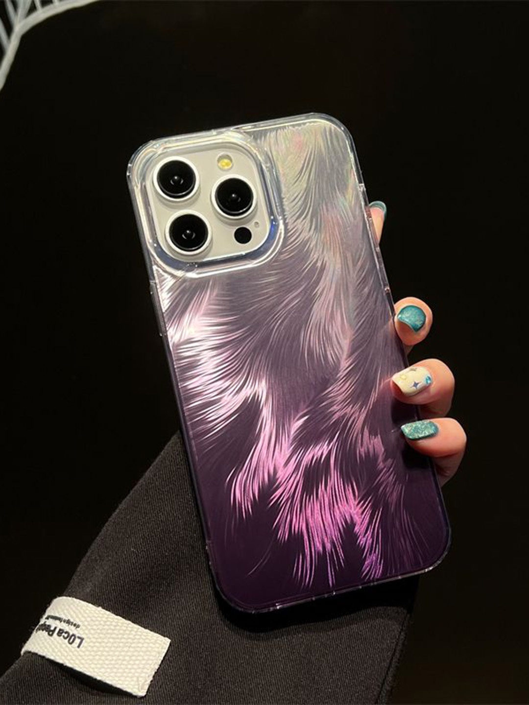 

Luxury Kase Abstract Printed iPhone 13 Pro Back Case Mobile Accessories, Purple