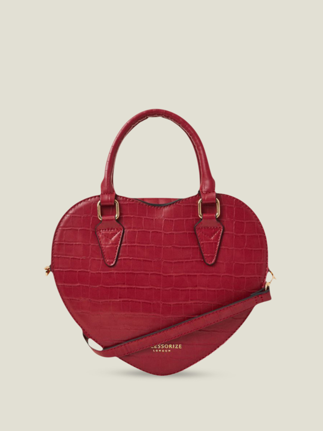 

Accessorize PU Structured Handheld Bag with Quilted, Red