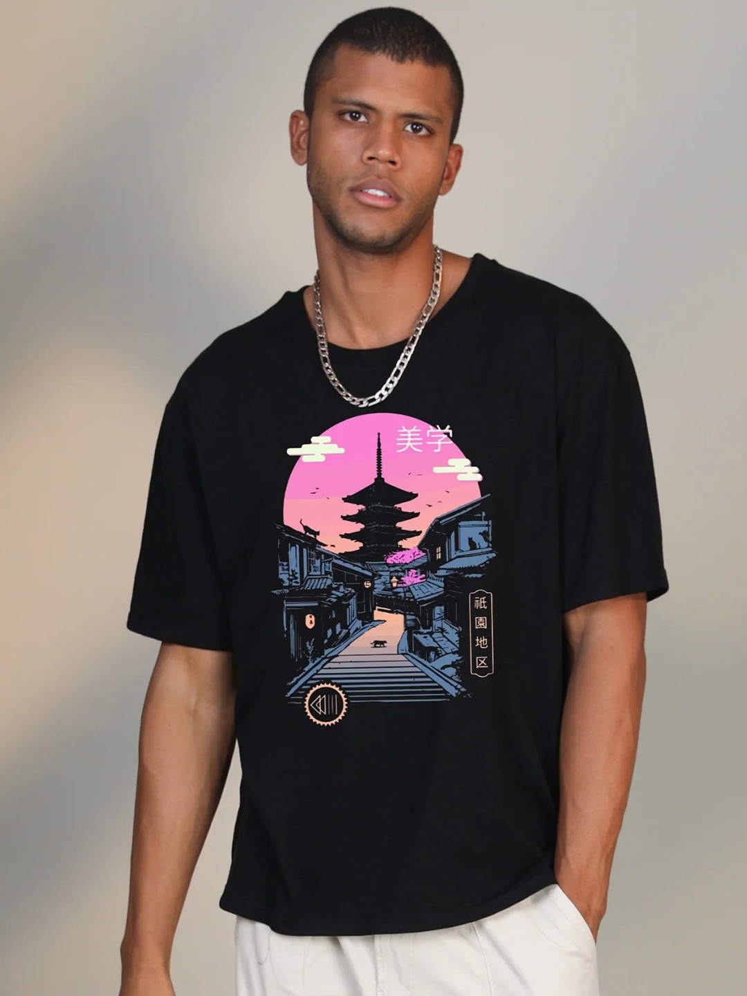 

BOTNIA Unisex Printed T-shirt, Black