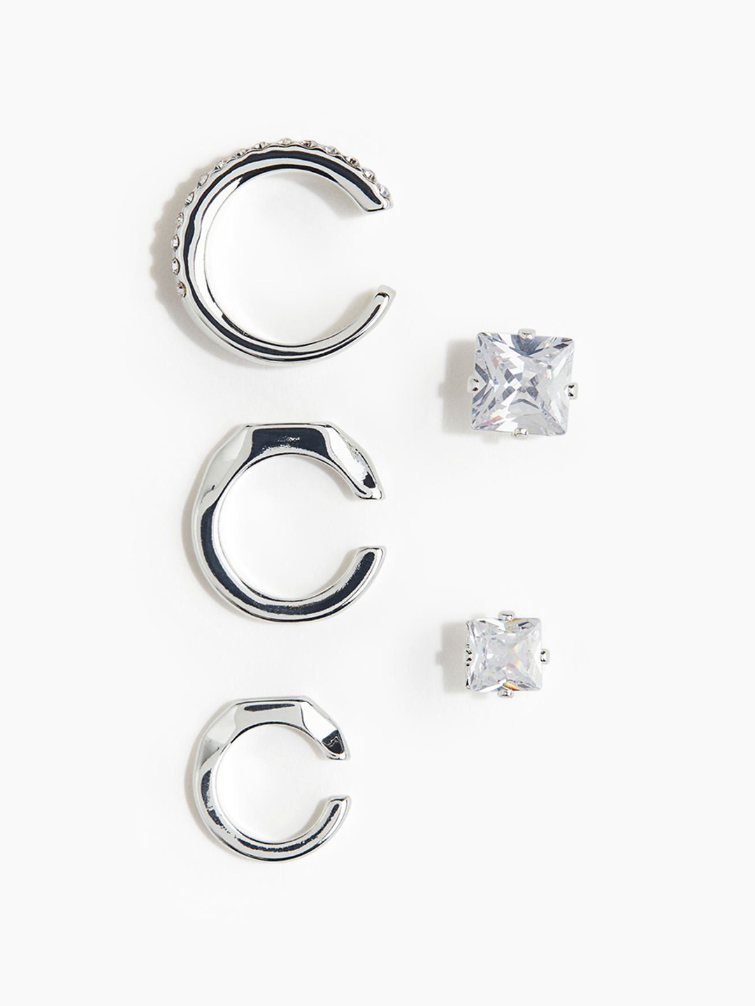 

H&M 5-Pack Ear Cuffs And Studs, Silver