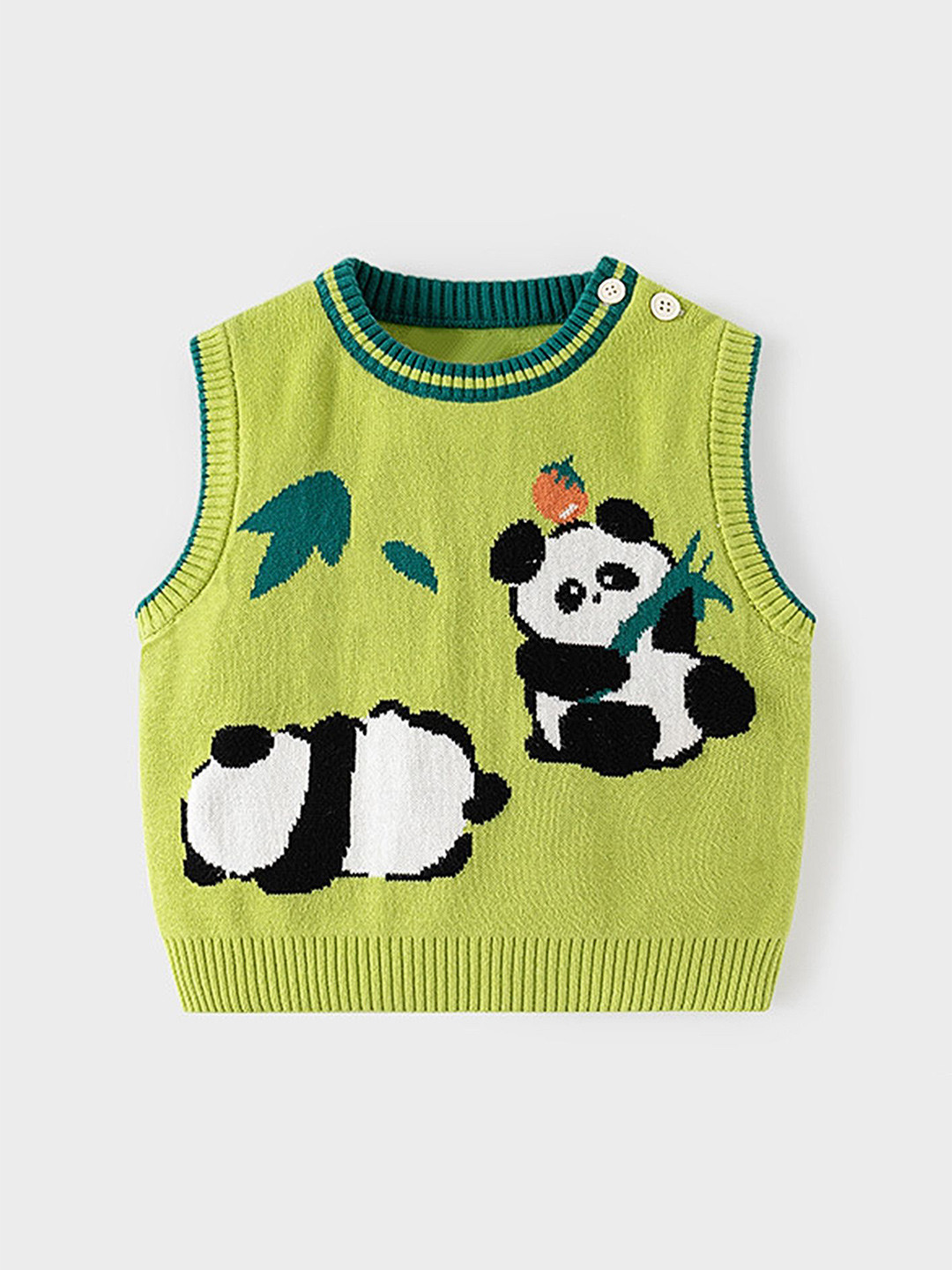

LULU & SKY Kids - Unisex Printed Sleeveless Sweater Vest, Green