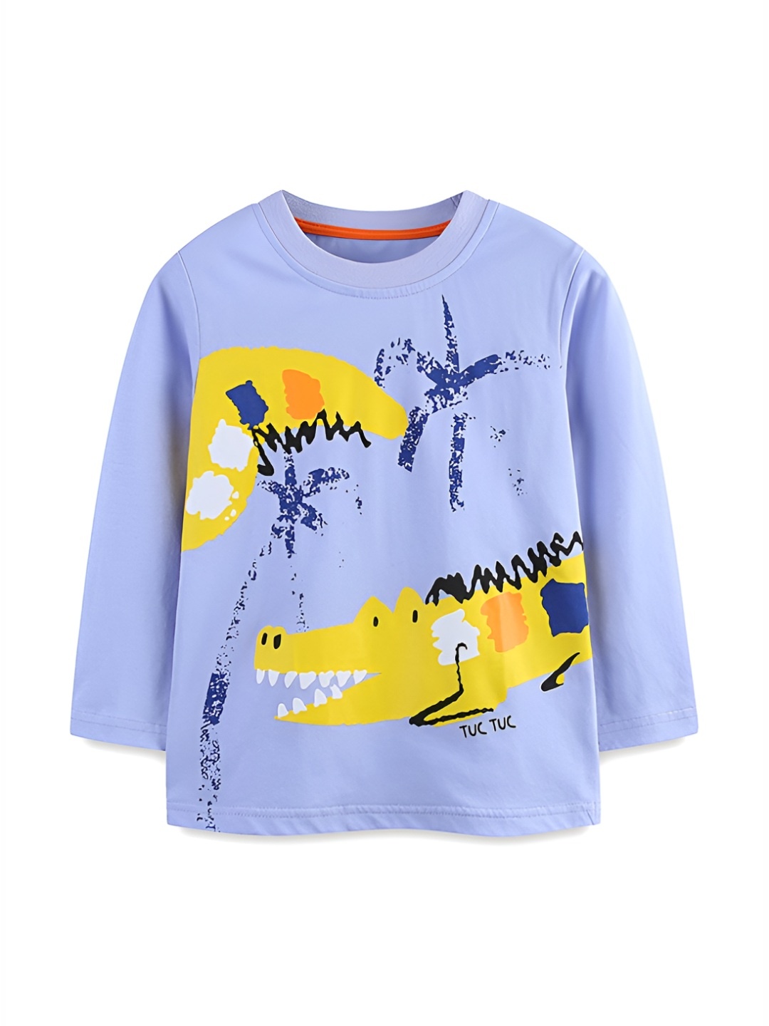 

LULU & SKY Boys Graphic Printed Round Neck Cotton T-shirt, Blue