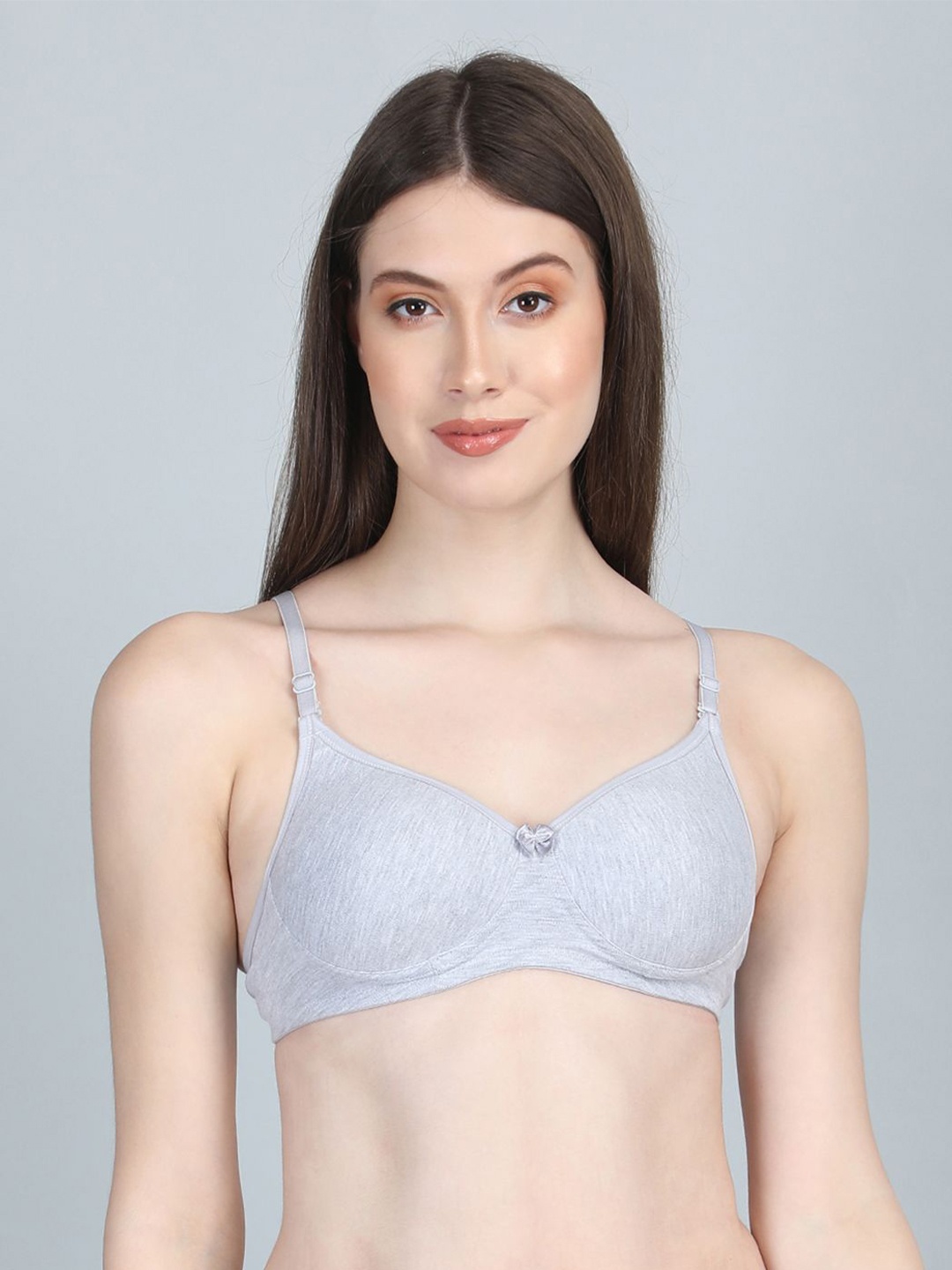 

Nakshu Women Full Coverage Lightly Padded Bra, Grey