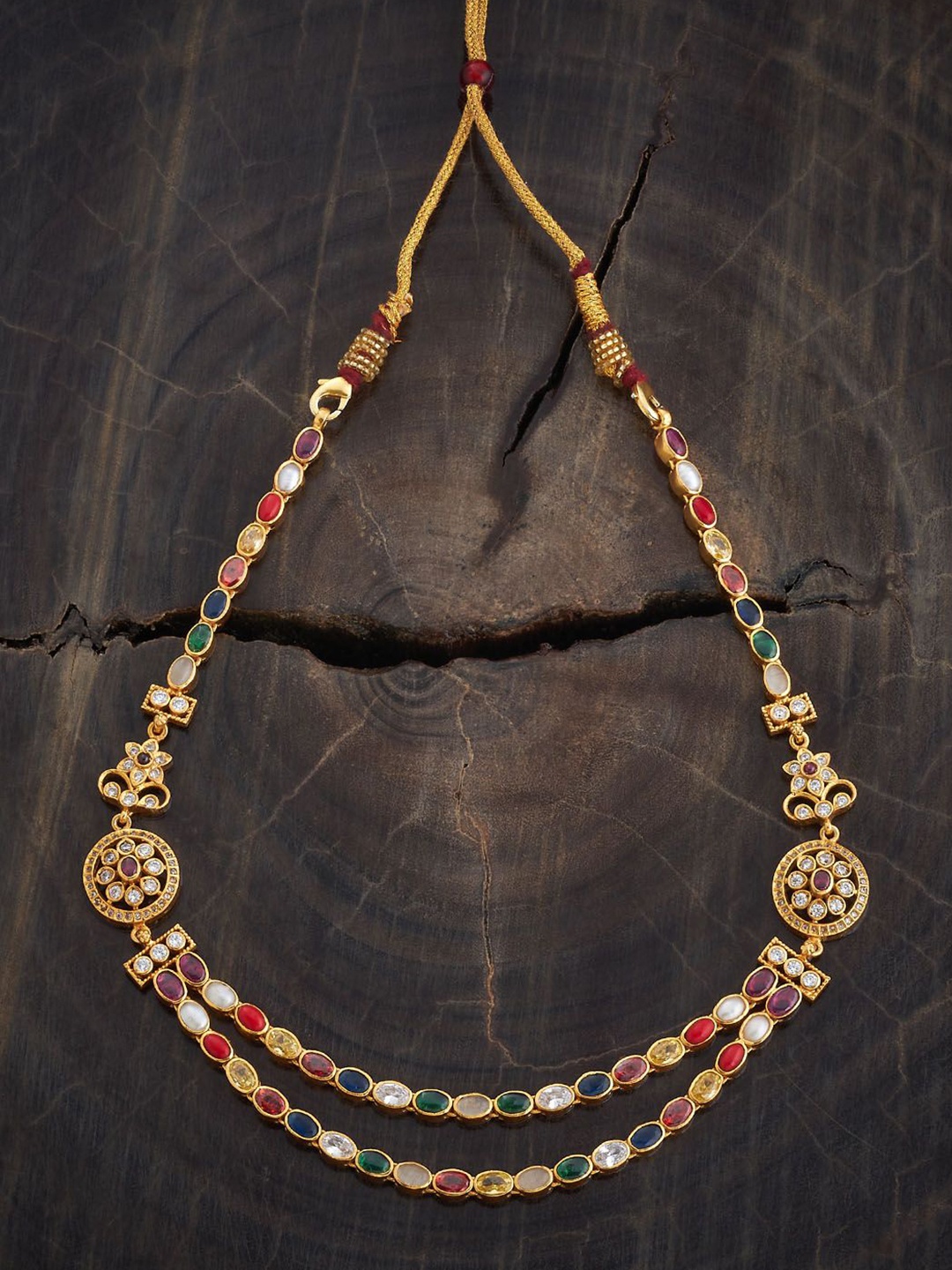 

Kushal's Fashion Jewellery 92.5 Pure Silver Gold-Plated Necklace