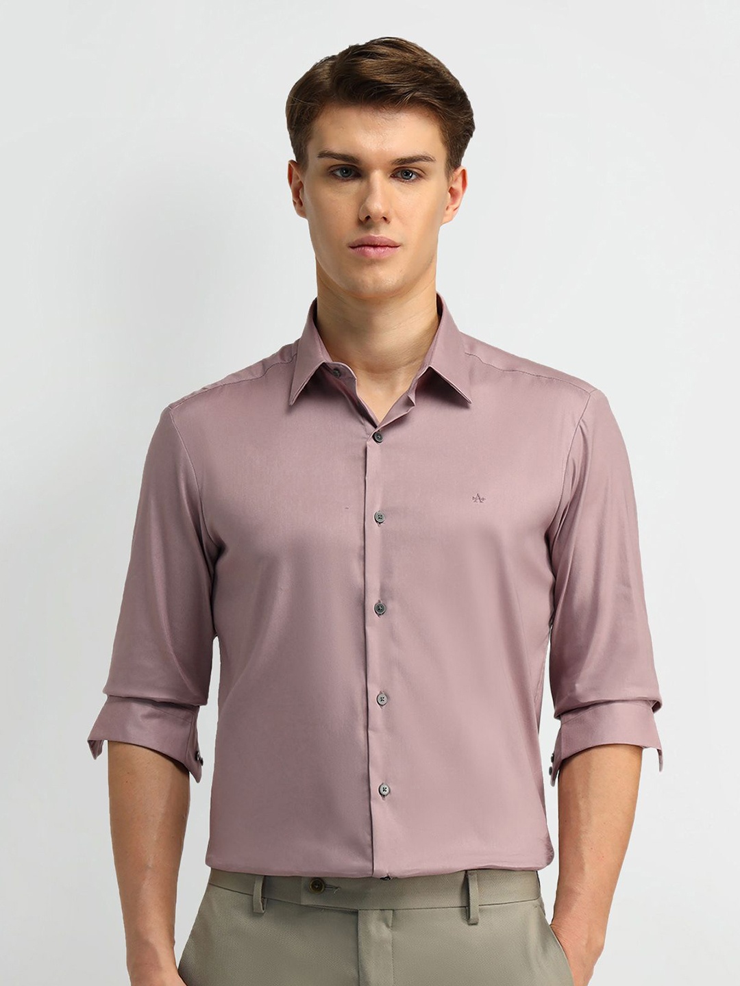 

Arrow New York Men Smart Slim Fit Opaque Formal Shirt, Pink