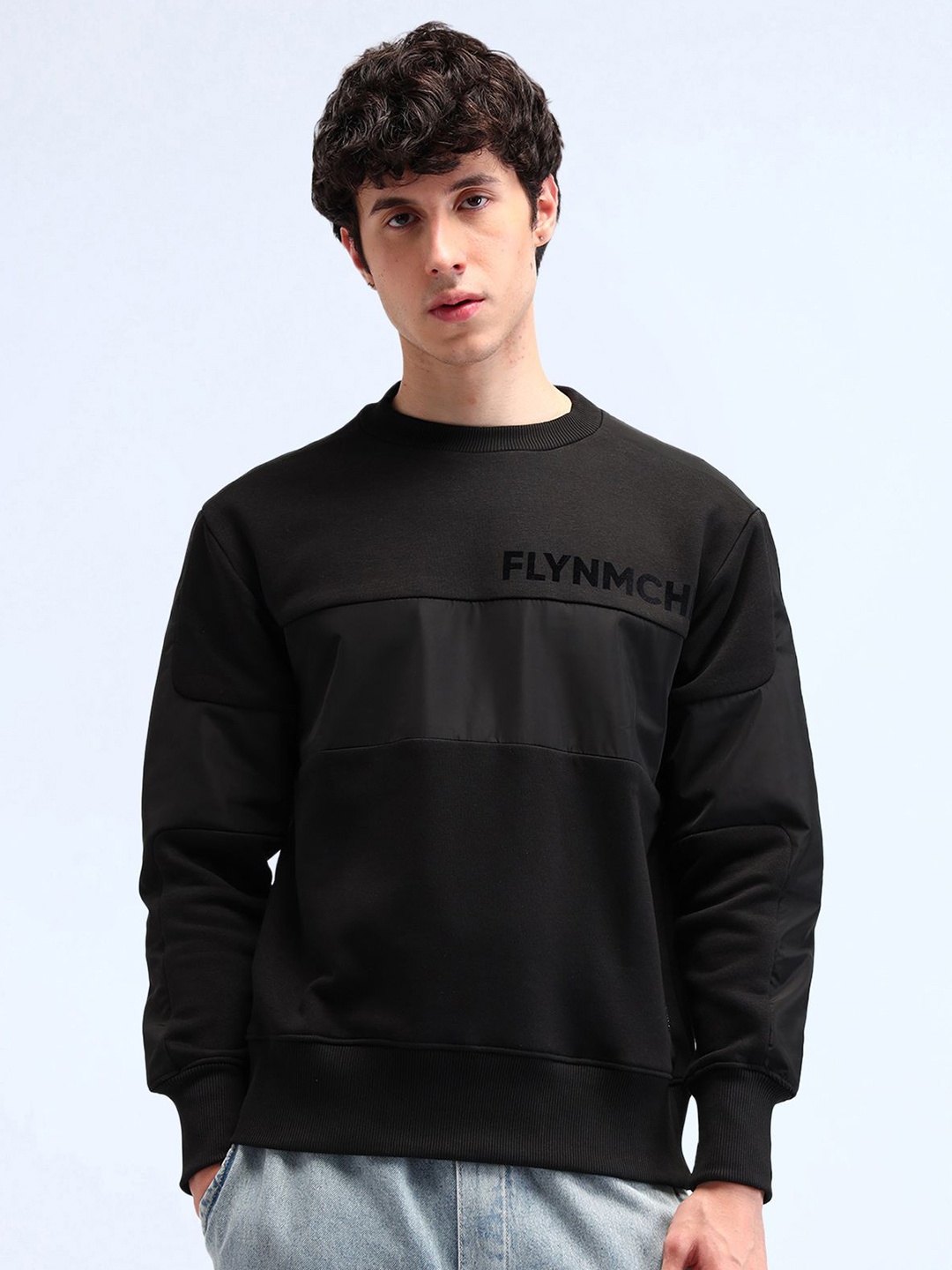 

Flying Machine Men Brand Logo Pullover Sweatshirt, Black