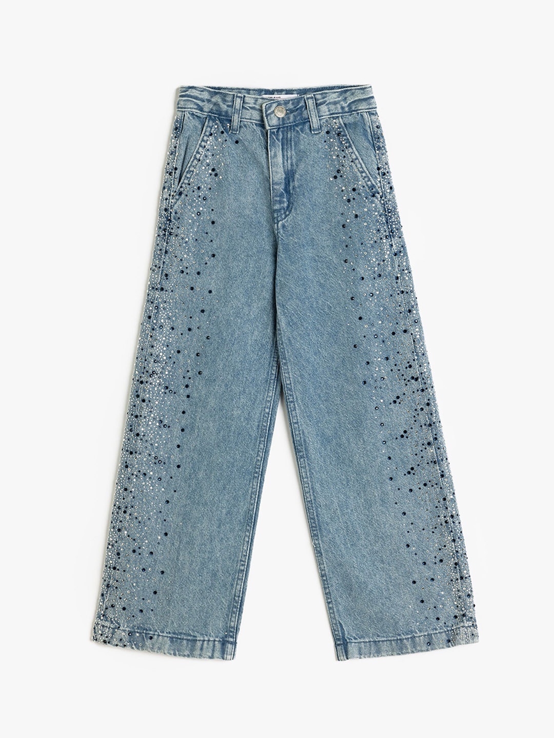 

Koton Girls Embellished Flared Jeans, Blue