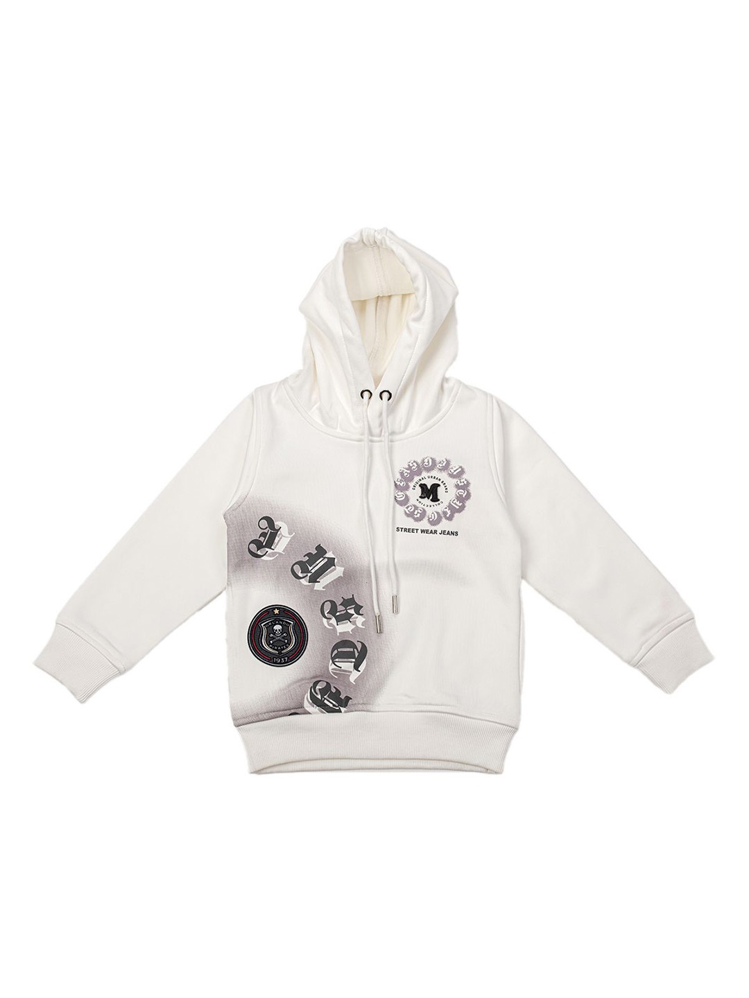 

Albion By CnM Boys Long Sleeves Hooded Sweatshirt, White