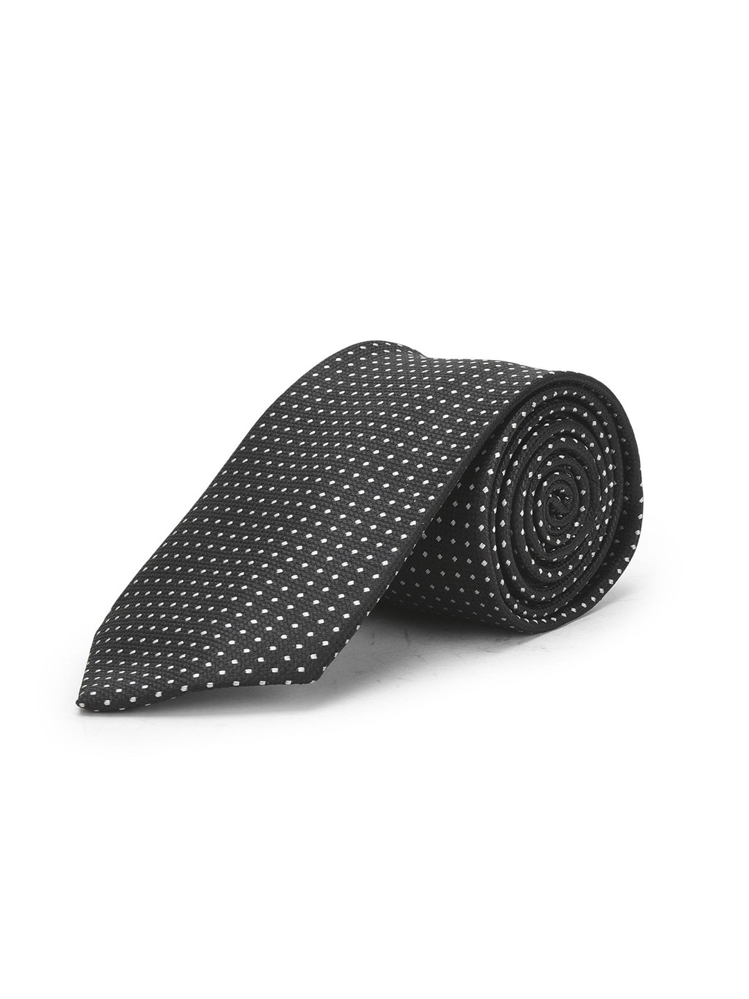 

Cazzano Men Polka-dot Printed Skinny Tie, Black
