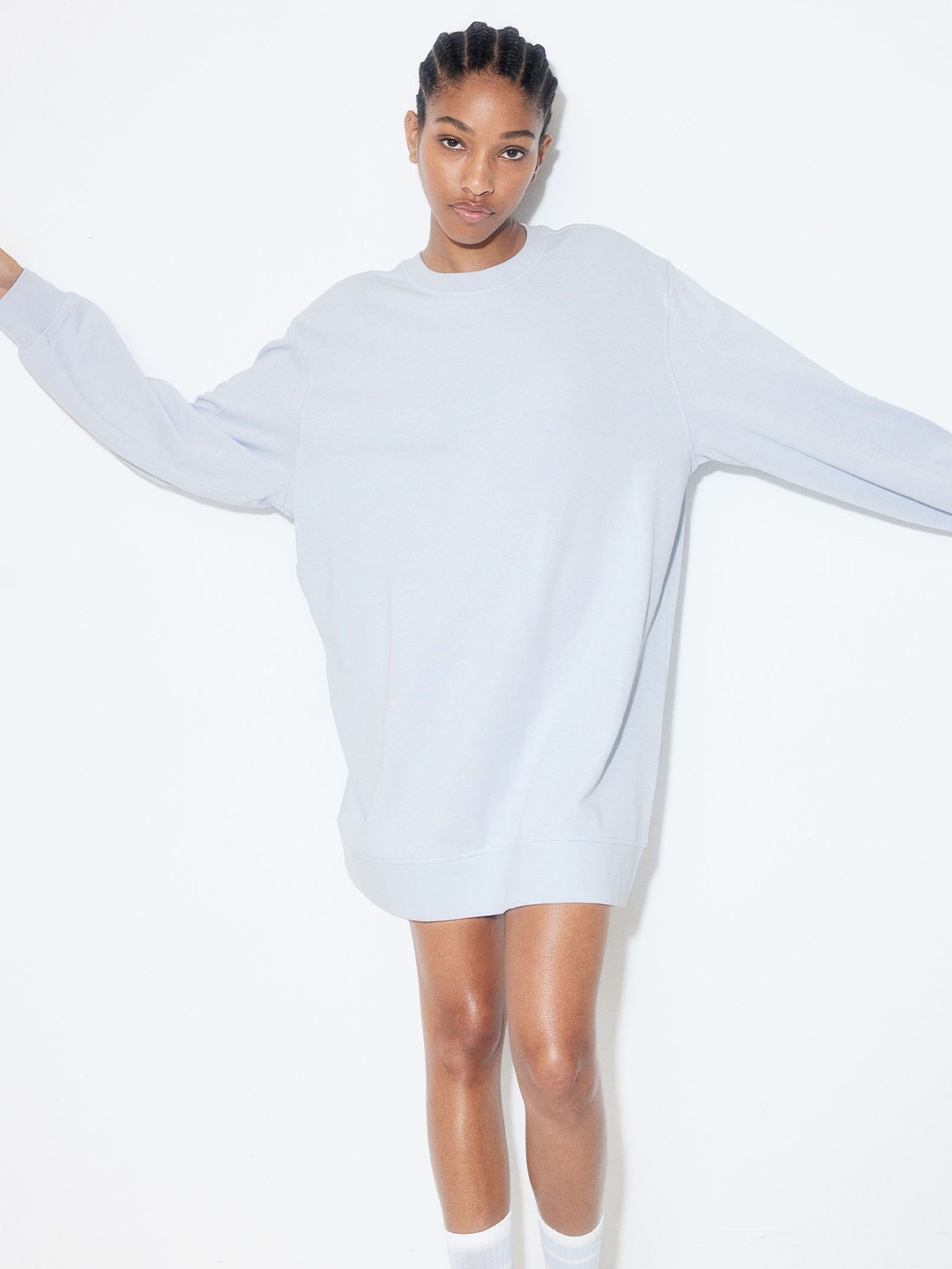 

H&M Sweatshirt Dress, White