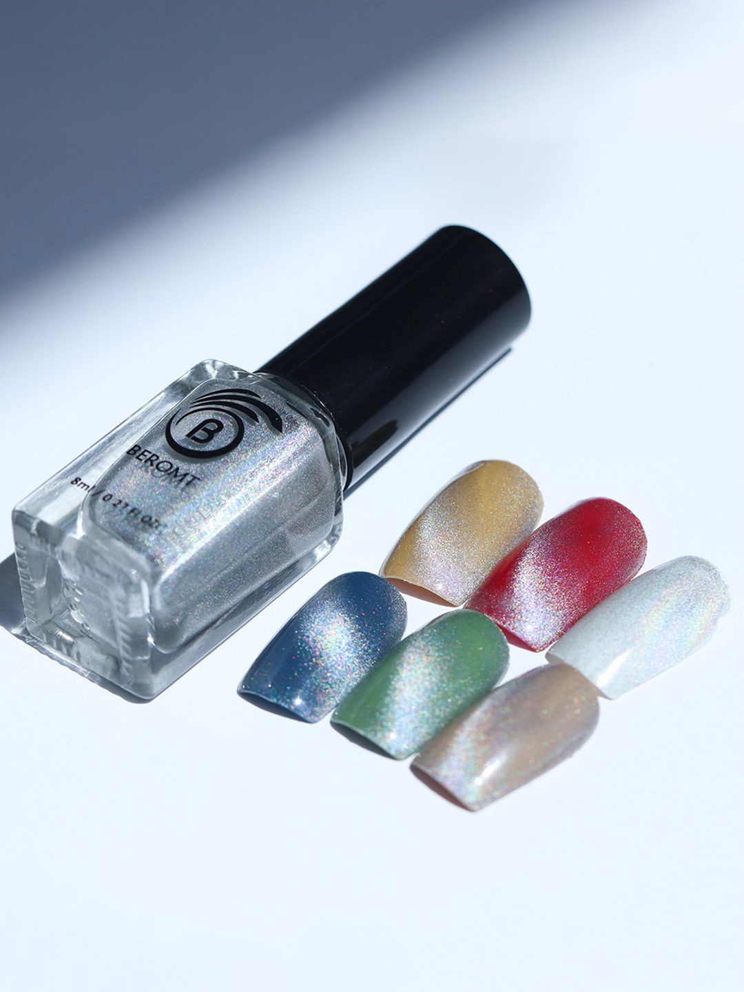 

BEROMT Magnetic Cat Eye Quick Dry Nail Polish - 8 ml - BNP417 - Silver