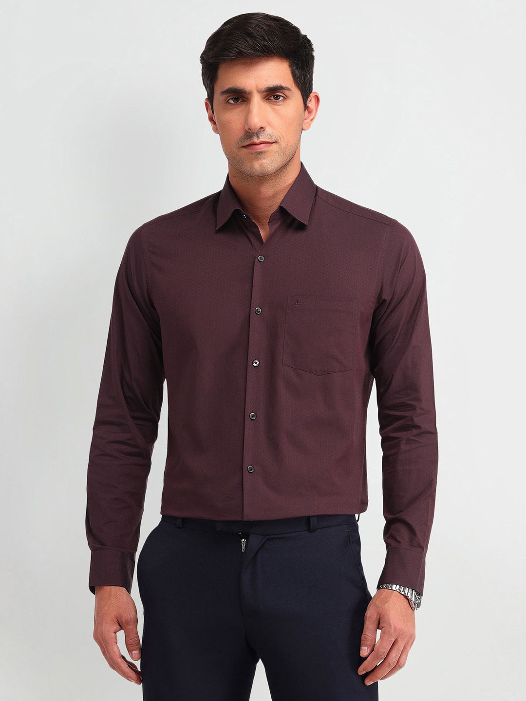 

Arrow Men Smart Slim Fit Opaque Formal Shirt, Red