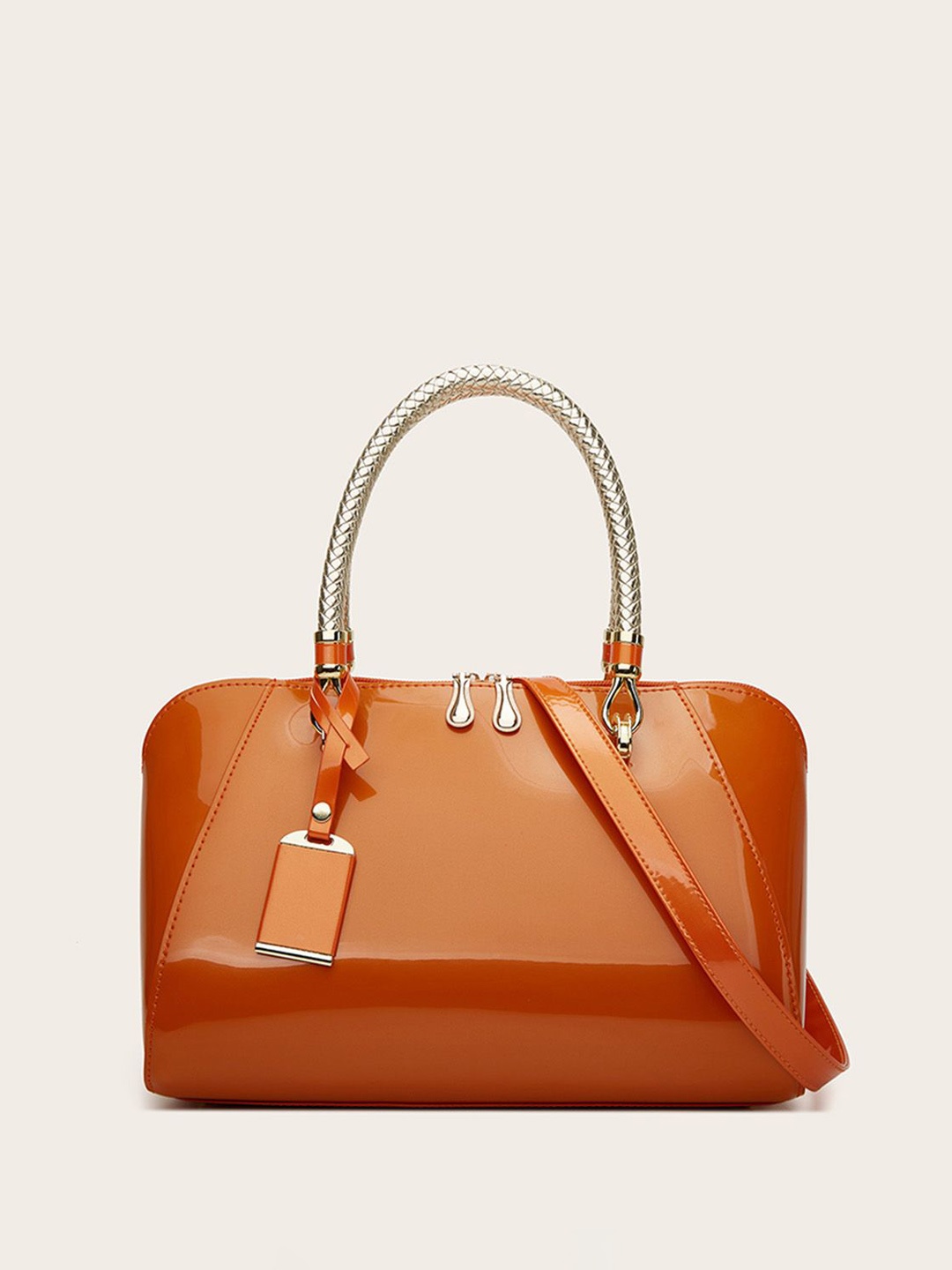 

RAVE PU Structured Handheld Bag, Orange