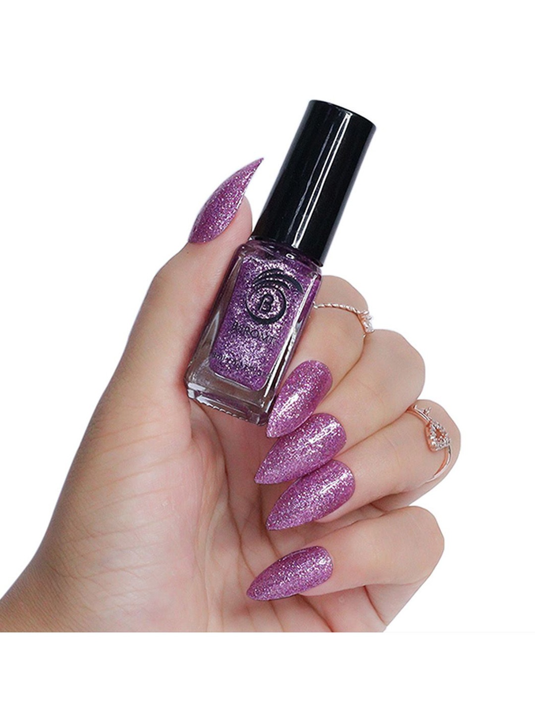 

BEROMT Reflective Glitter Quick Dry Nail Polish - 8 ml - BNP 316, Lavender