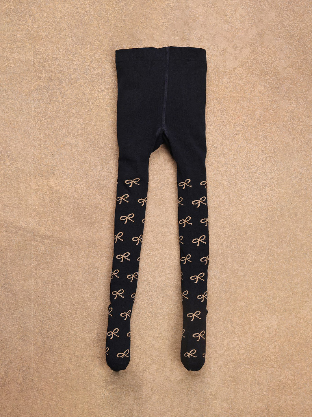 

One Friday Girls Printed Stockings, Black