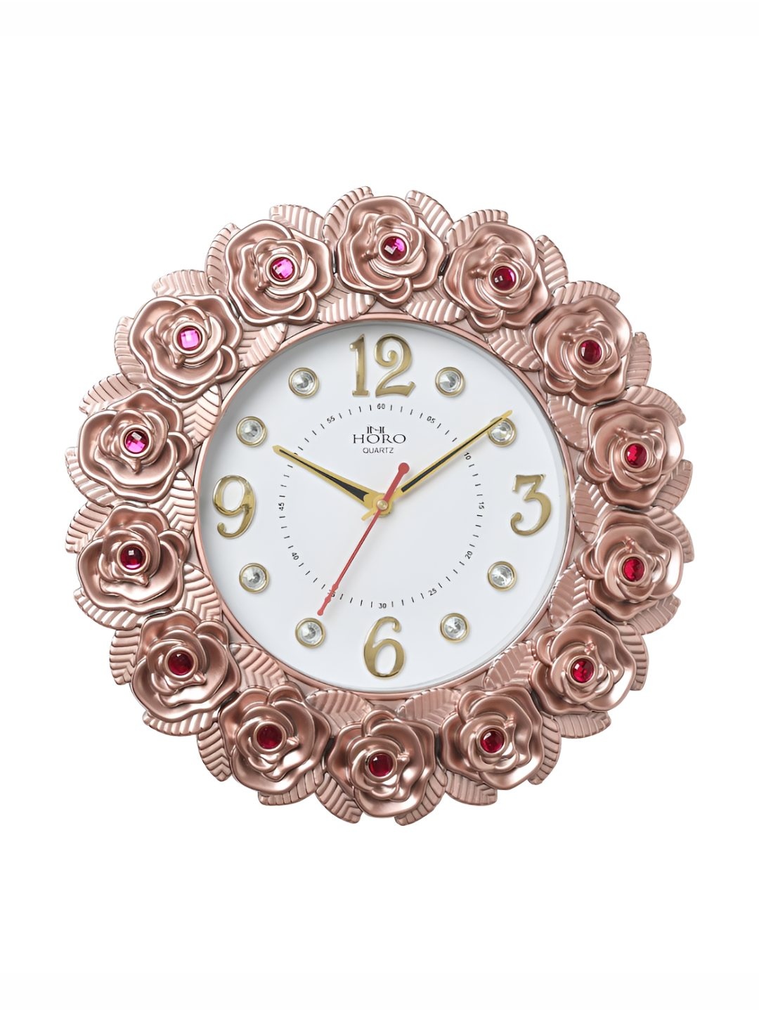 

Horo Pink & White Floral Printed Contemporary Analogue Wall Clock