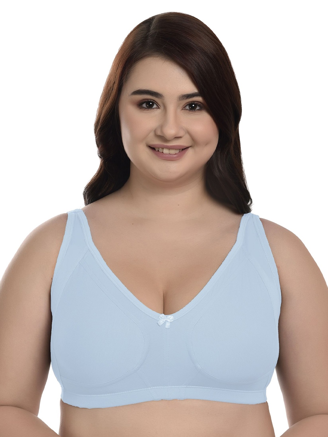 

elina Women Cotton Full Coverage Non Padded Bra, Turquoise blue