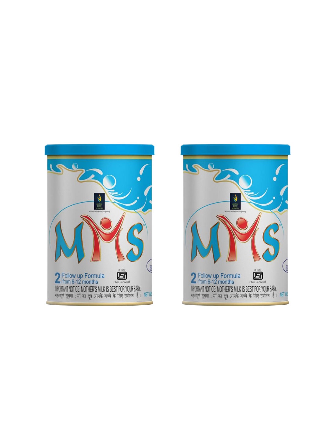 

British Life Sciences Babies Set Of 2 MMS Formula Powder - 400 g Each, White