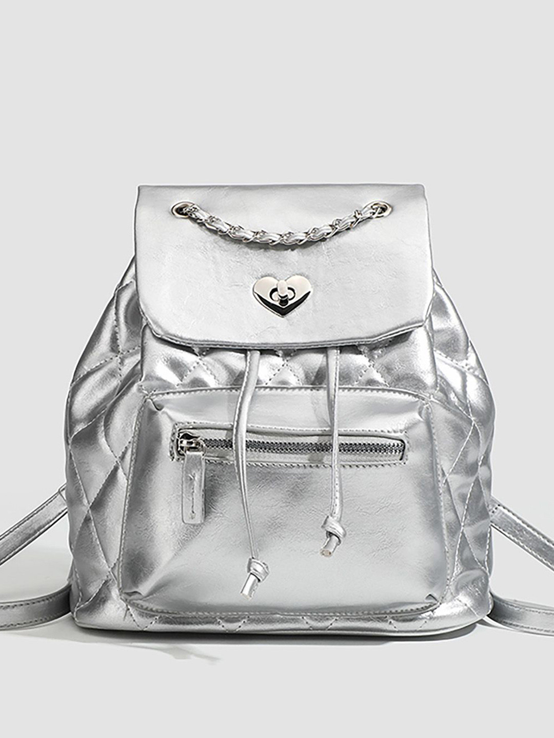 

RAVE Women PU Backpack, Silver