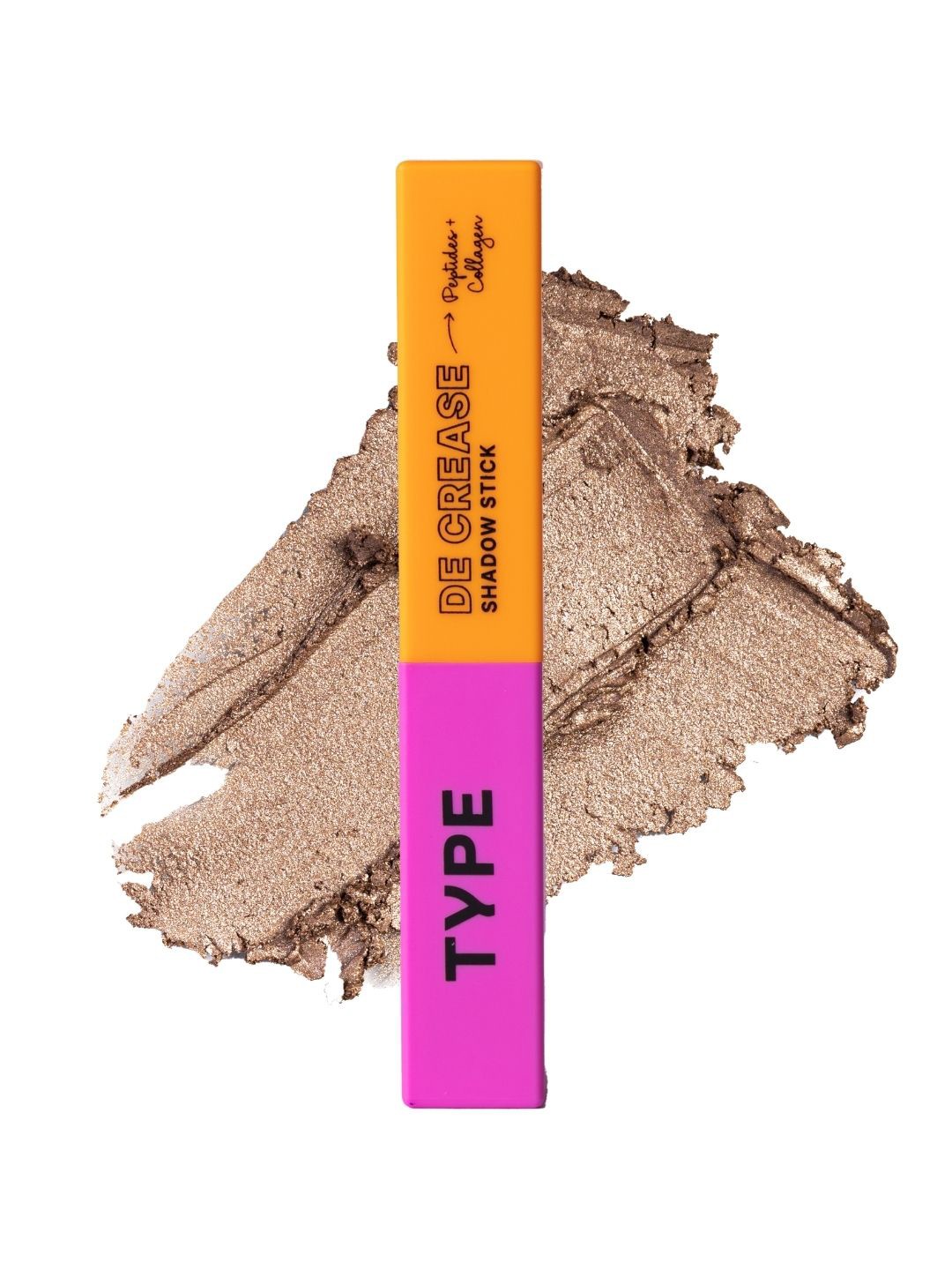 

TYPE BEAUTY INC De Crease Shadow Stick With Peptides & Collagen- 2.5 g - Steel 708, Brown