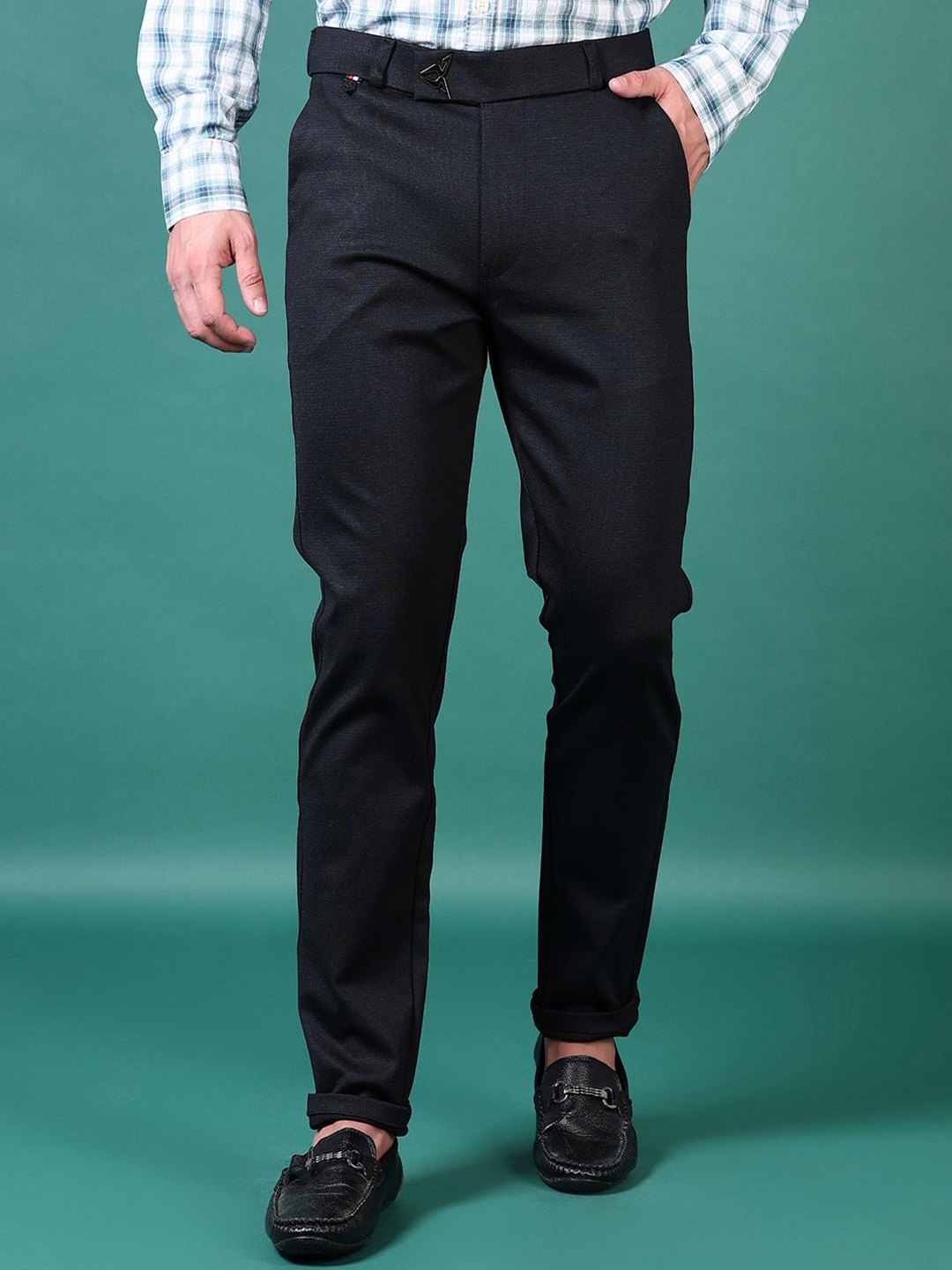 

V-Mart Men Regular Fit Chinos Trouser, Blue