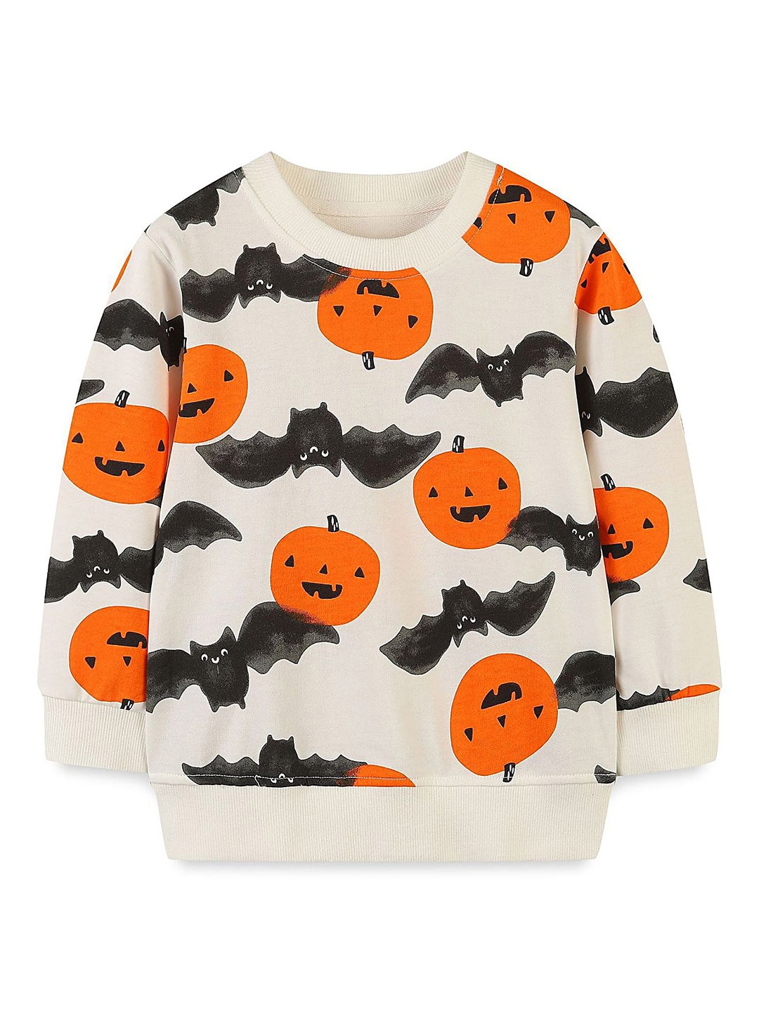 

LULU & SKY Boys Graphic Printed Long Sleeves Sweatshirt, Off white