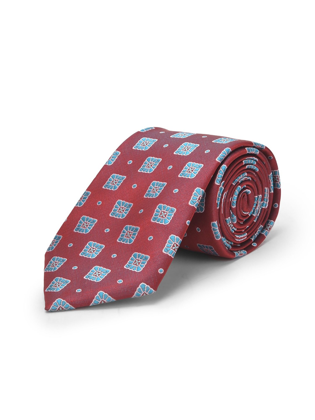 

Cazzano Men Woven Design Broad Tie, Maroon