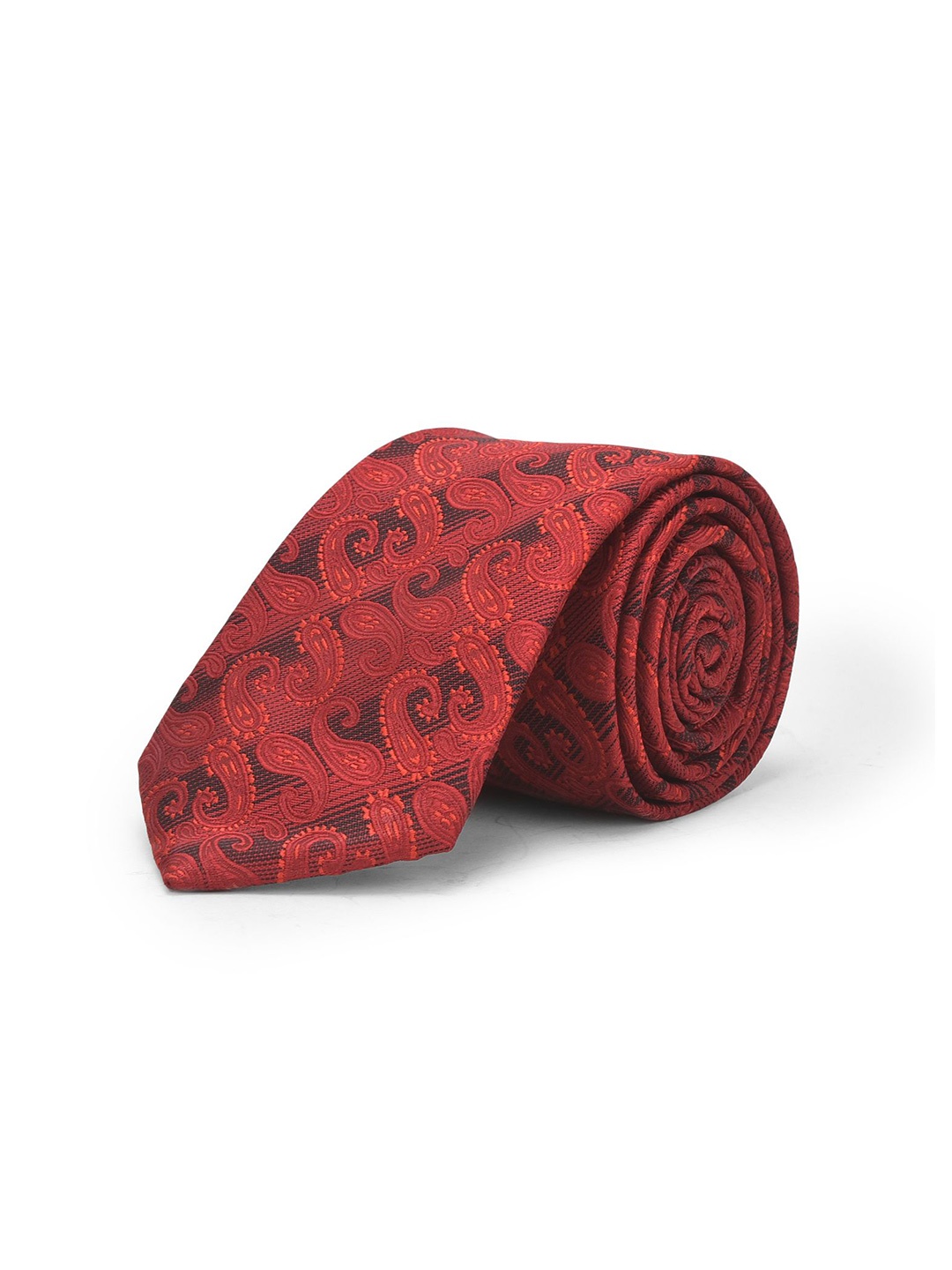 

Cazzano Men Woven Design Broad Tie, Maroon