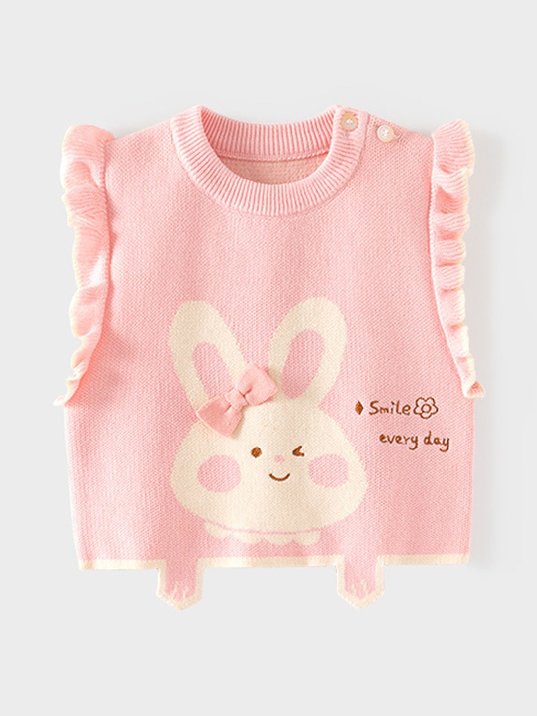 

LULU & SKY Girls Printed Sweater Vest, Pink