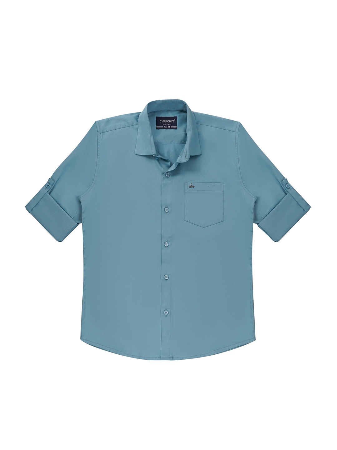

CHARCHIT Boys Comfort Opaque Casual Shirt, Blue