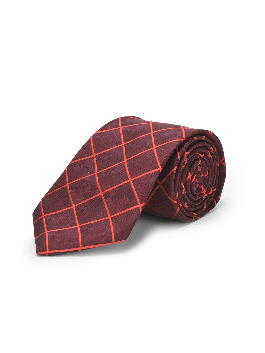 

Cazzano Men Checked Broad Tie, Brown