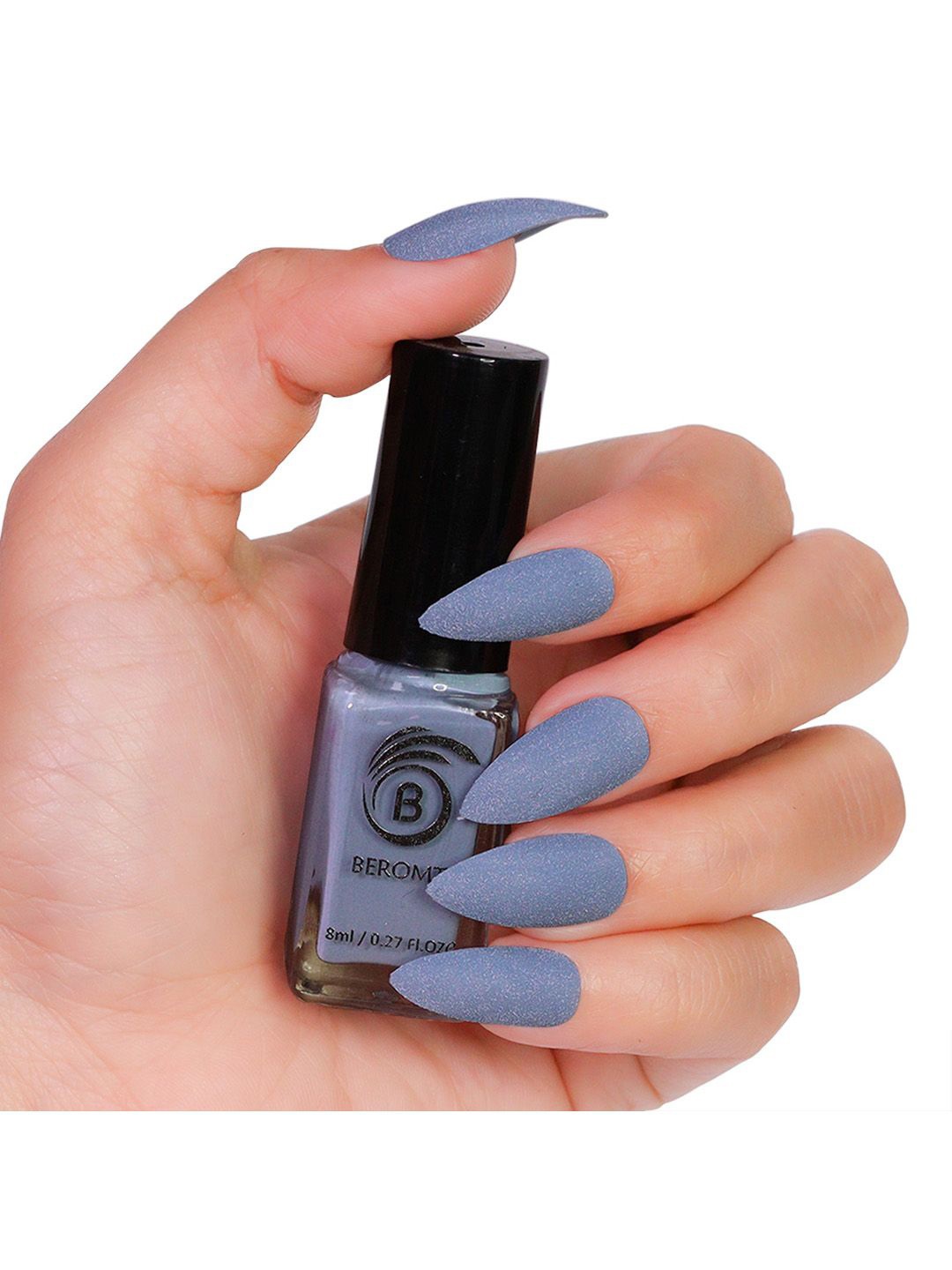 

BEROMT Matte Sugar Crush Quick Dry Nail Polish 8 ml - Bluish Gray - Grey BNP632