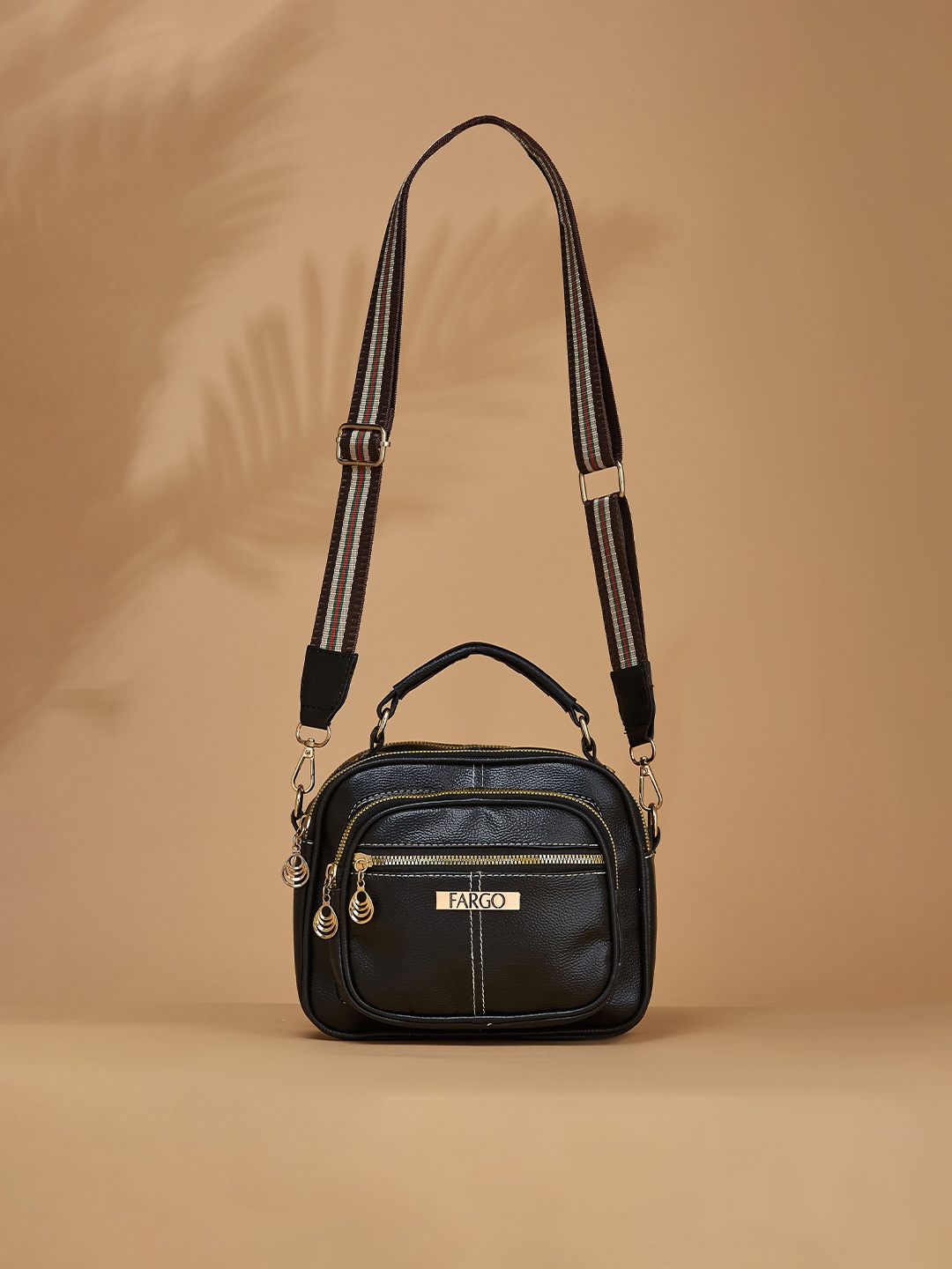 

FARGO PU Shopper Sling Bag, Black