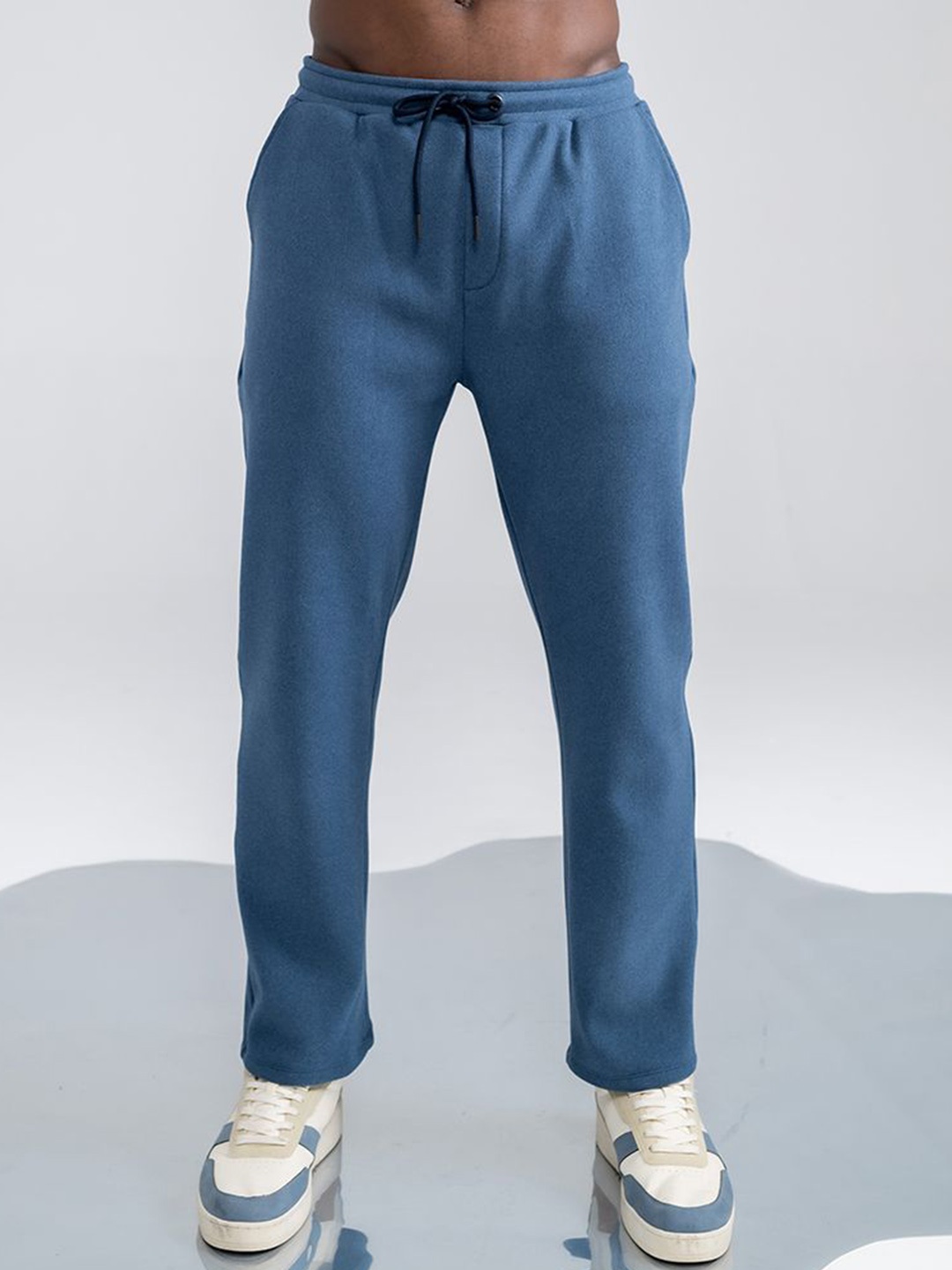 

EDRIO Men Straight Fit Track Pants, Blue